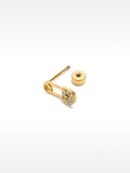Piercing Imperdible Con Cristales - Acero Inoxidable