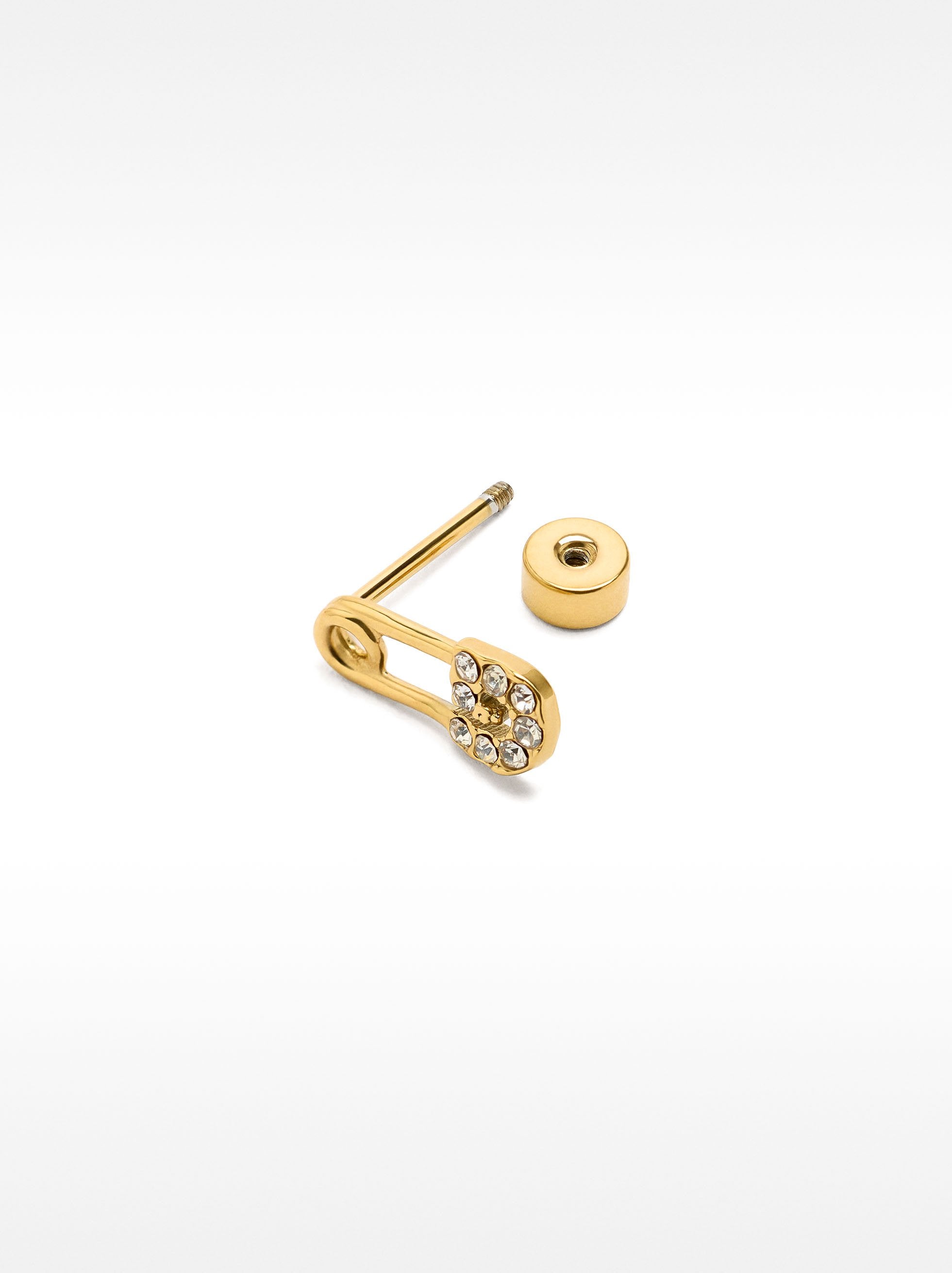 Piercing Imperdible Con Cristales - Acero Inoxidable