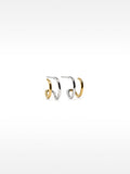 Aros Bicolor Efecto Doble - Acero Inoxidable