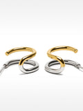 Aros Bicolor Efecto Doble - Acero Inoxidable