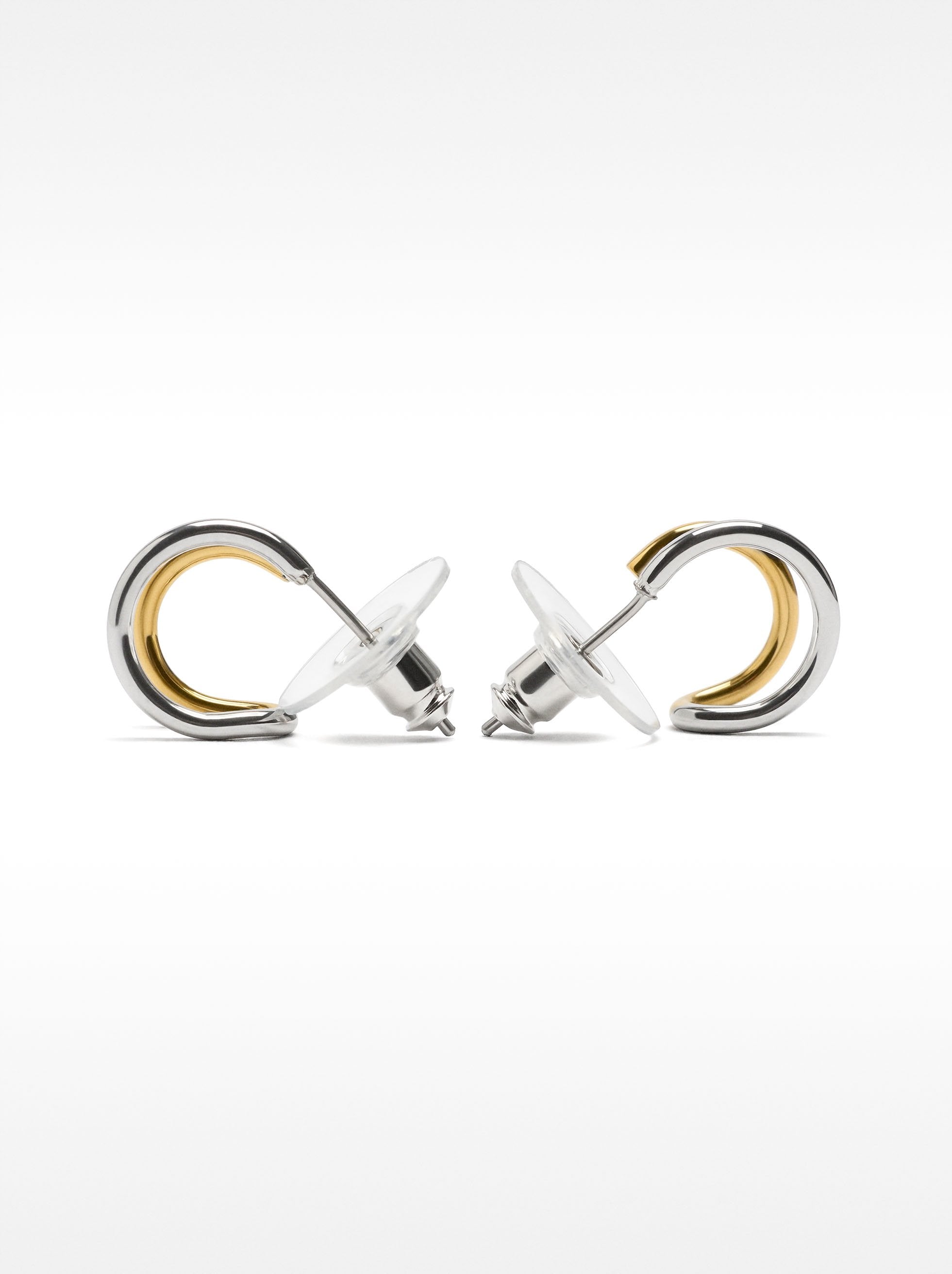 Aros Bicolor Efecto Doble - Acero Inoxidable