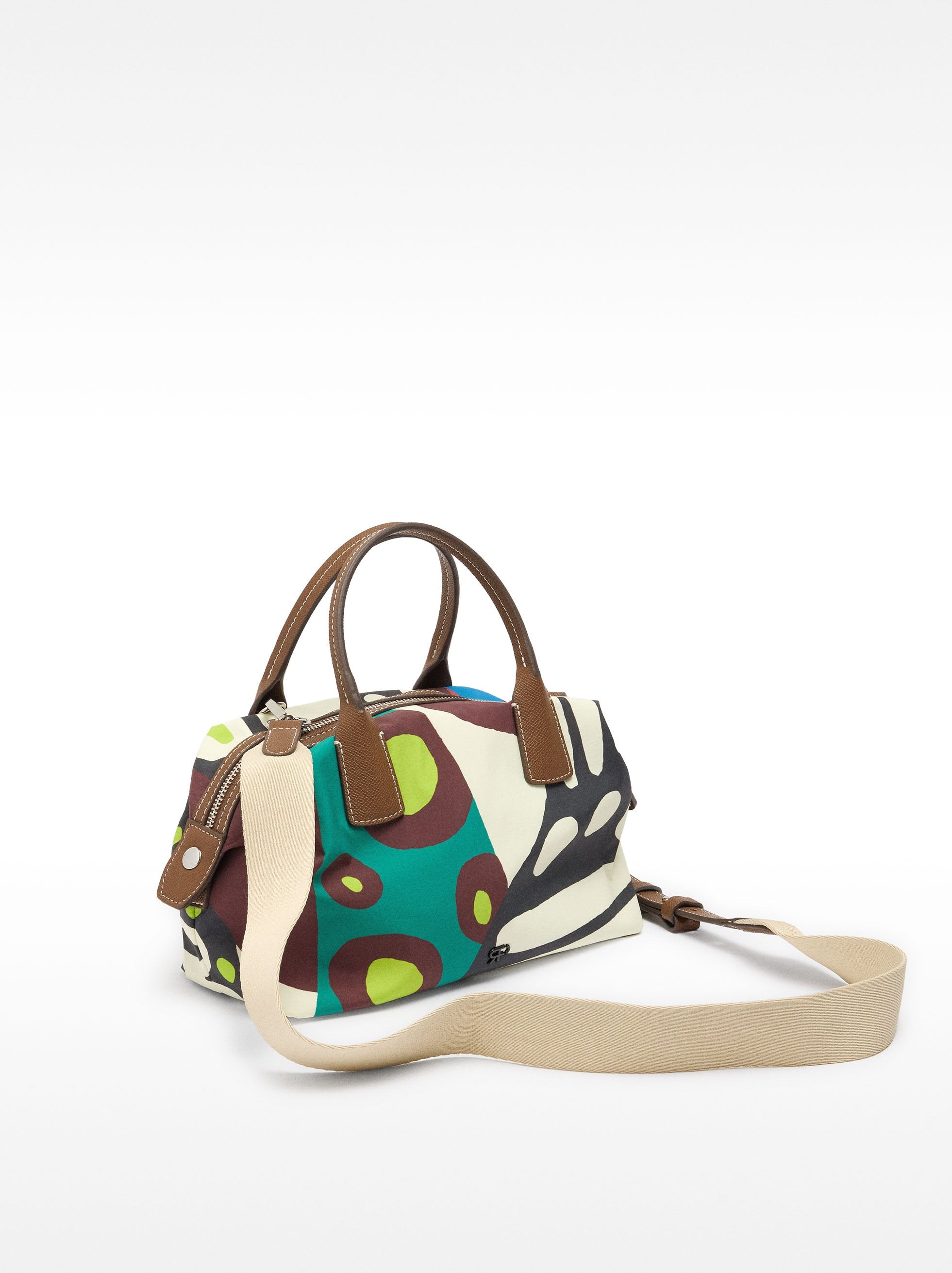 Bolso Tote De Nylon Estampado