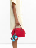 Bolso Tote  Textura Suave Con Colgante
