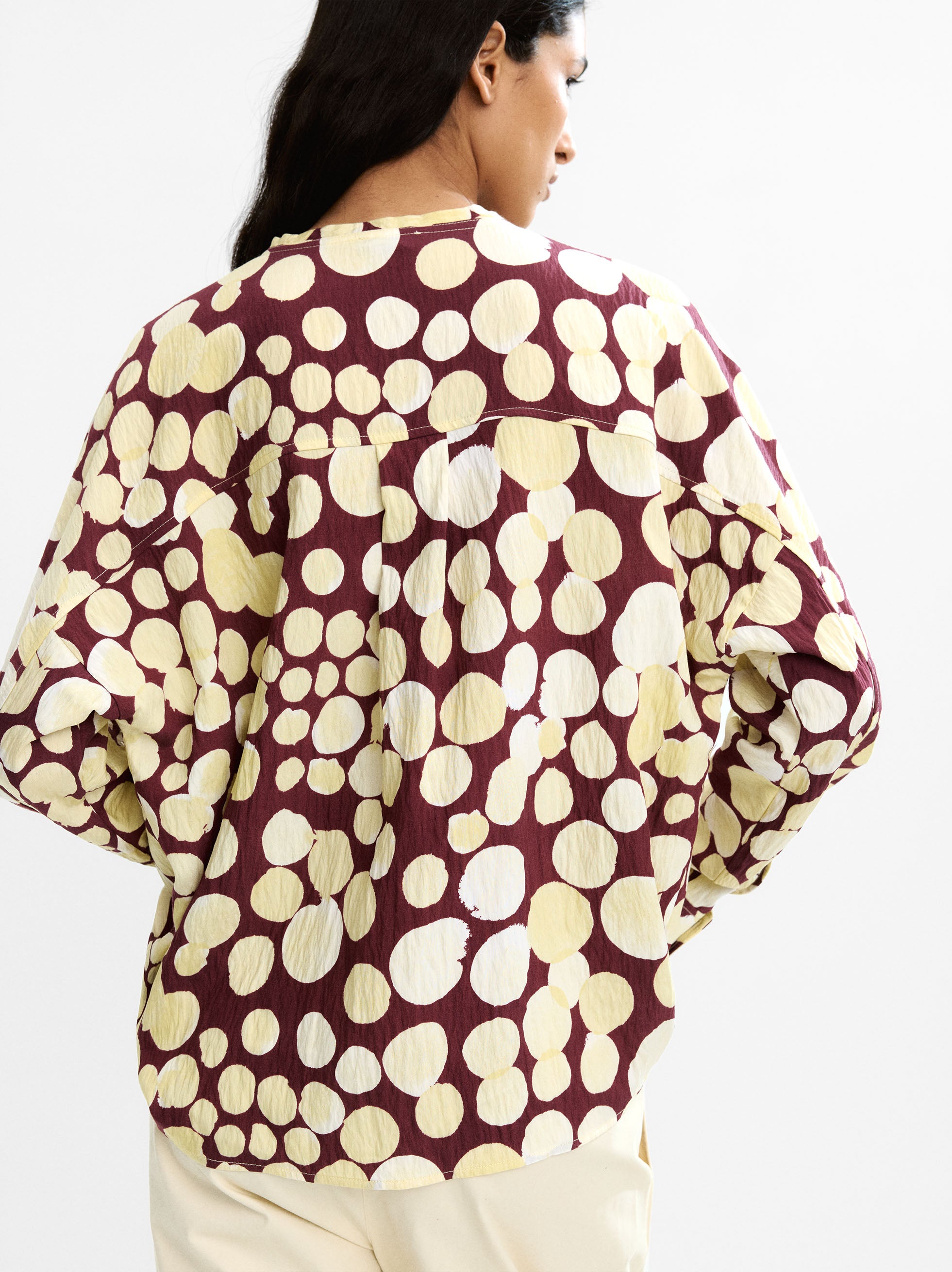 Blusa Estampada Con Textura