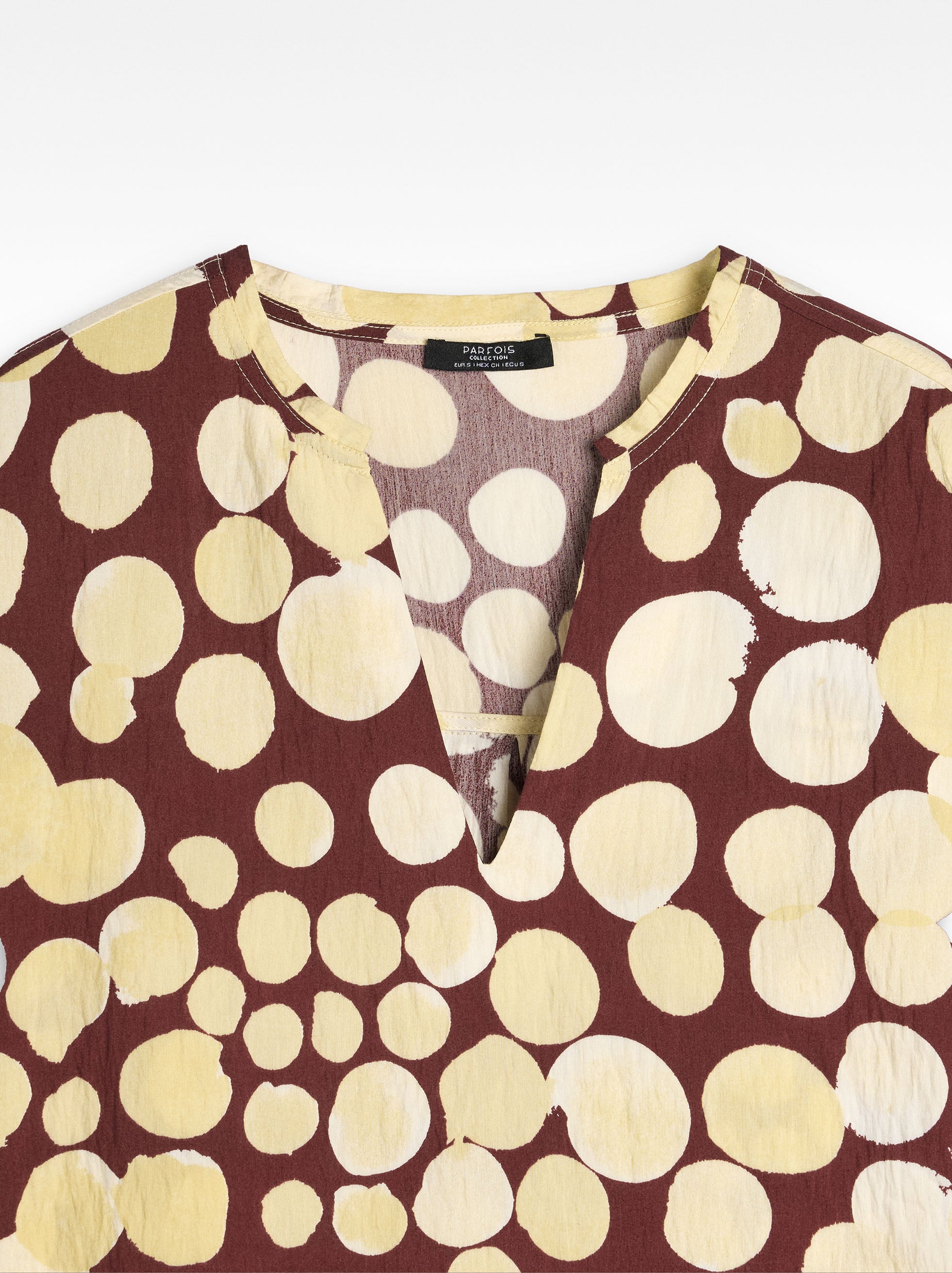 Blusa Estampada Con Textura