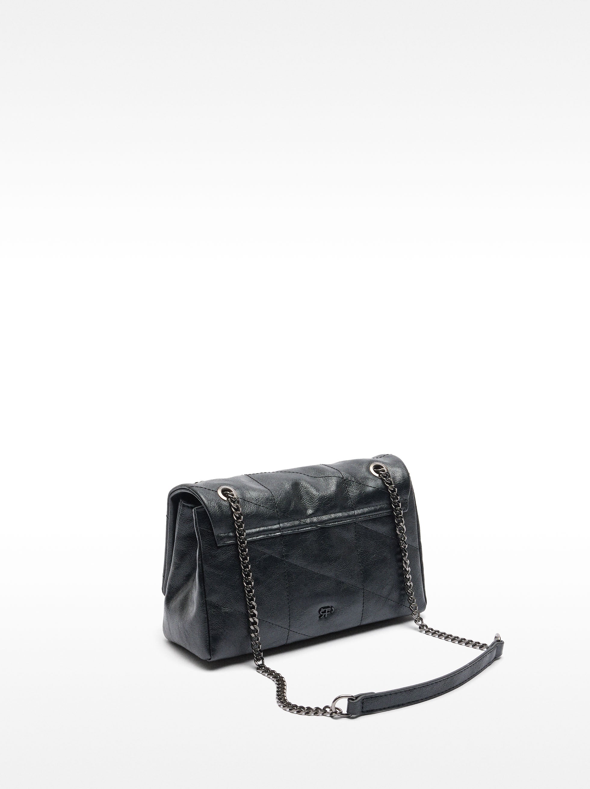 Bolso De Hombro Con Costuras