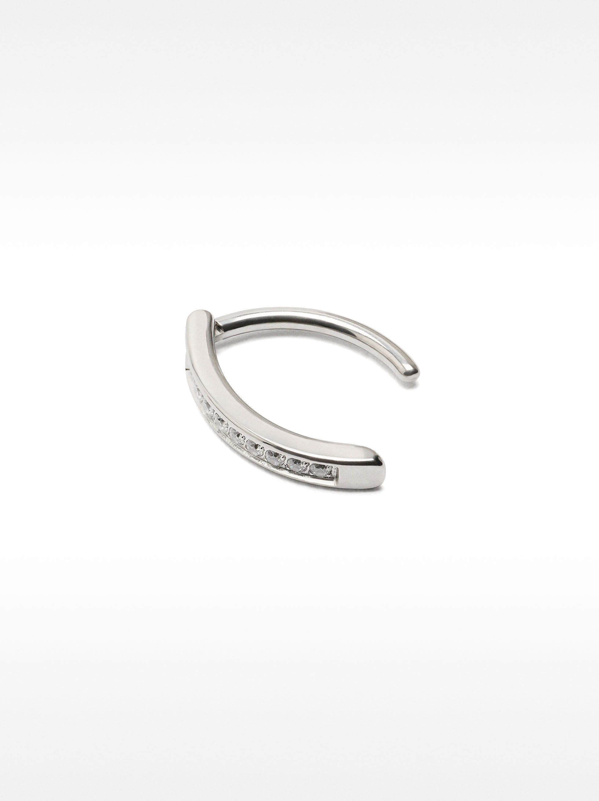 Piercing De Ombligo  Con Arco Y Cristales – Acero Inoxidable