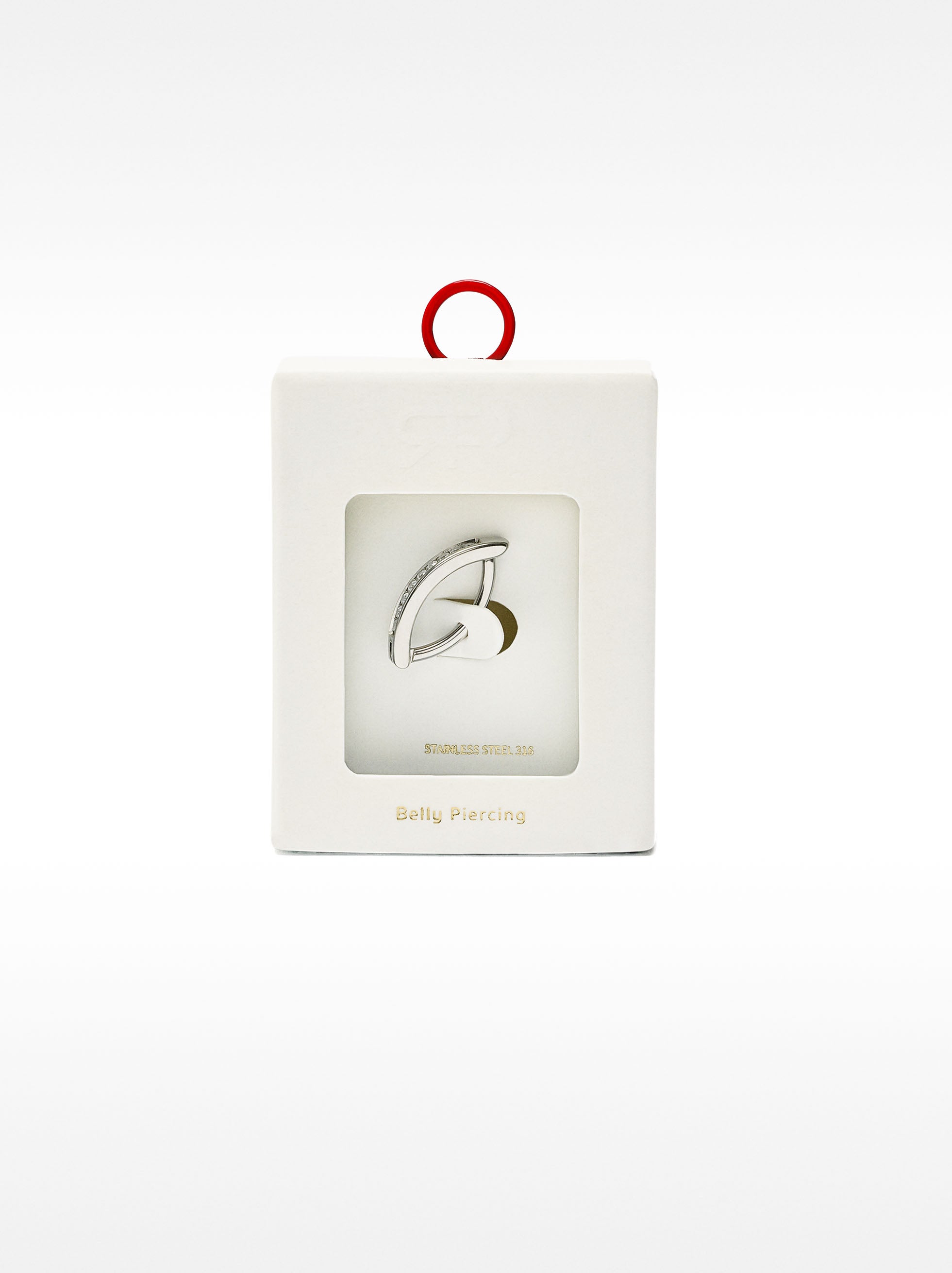 Piercing De Ombligo  Con Arco Y Cristales – Acero Inoxidable