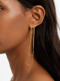 Pendientes Largos Cadena De Serpiente - Acero Inoxidable