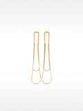 Pendientes Largos Cadena De Serpiente - Acero Inoxidable