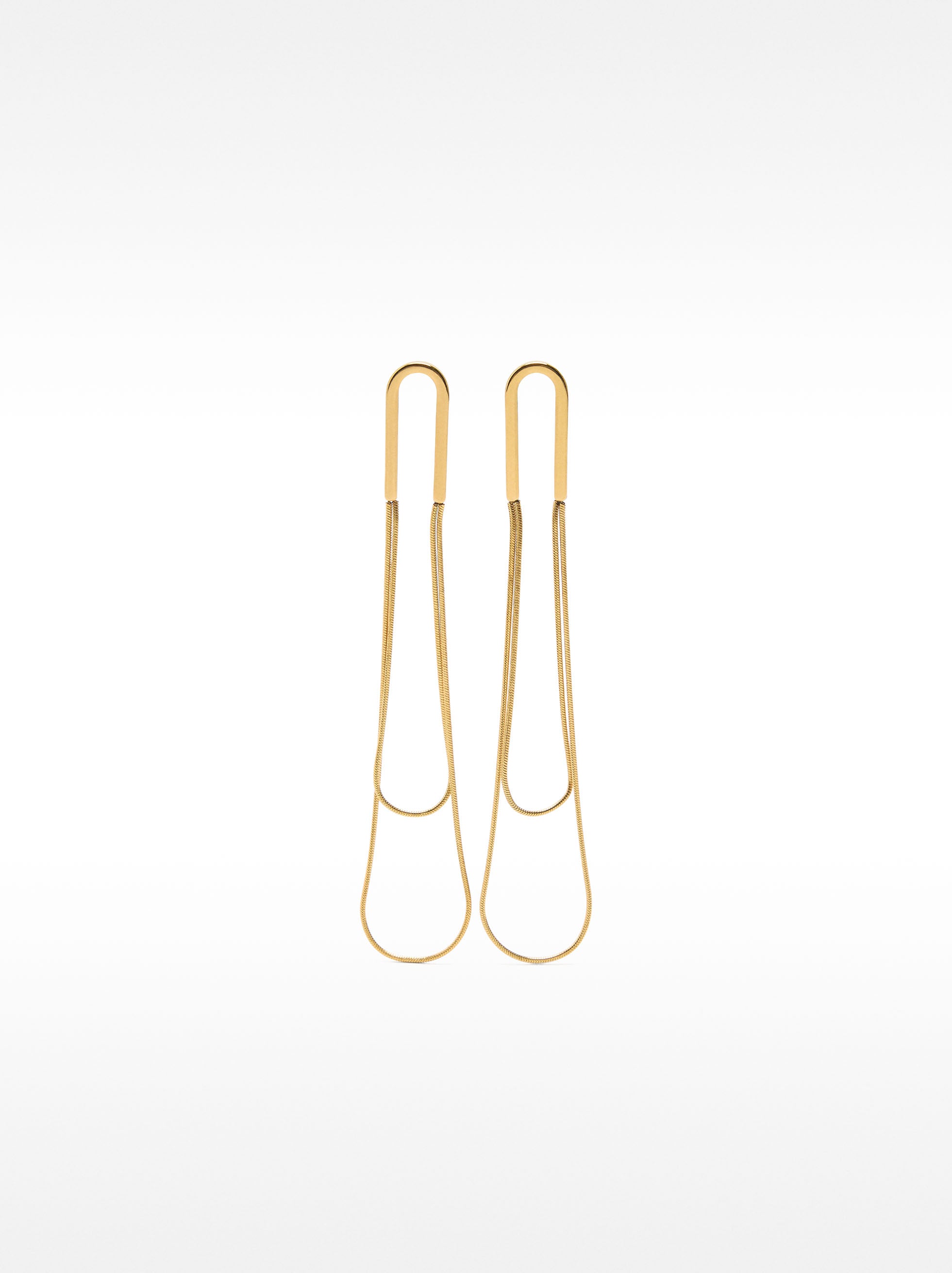 Pendientes Largos Cadena De Serpiente - Acero Inoxidable