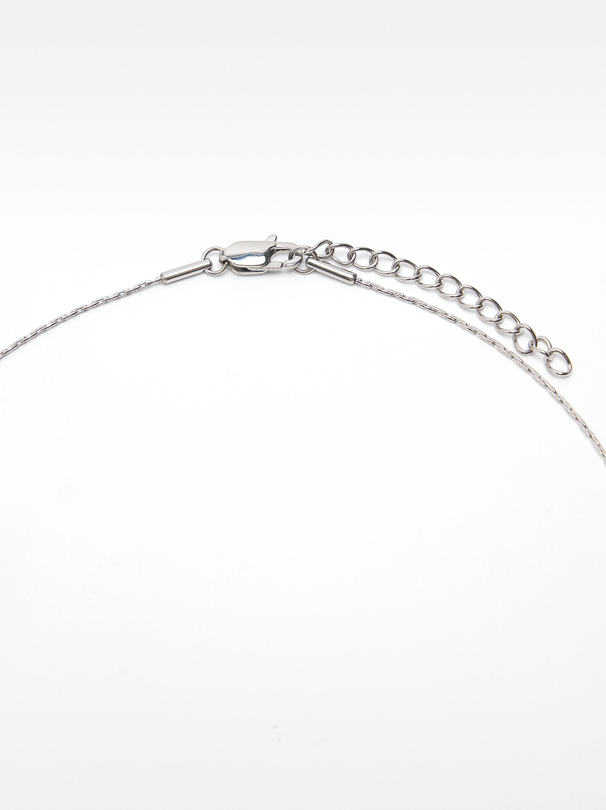 Collar Esfera Con Cristales - Acero Inoxidable