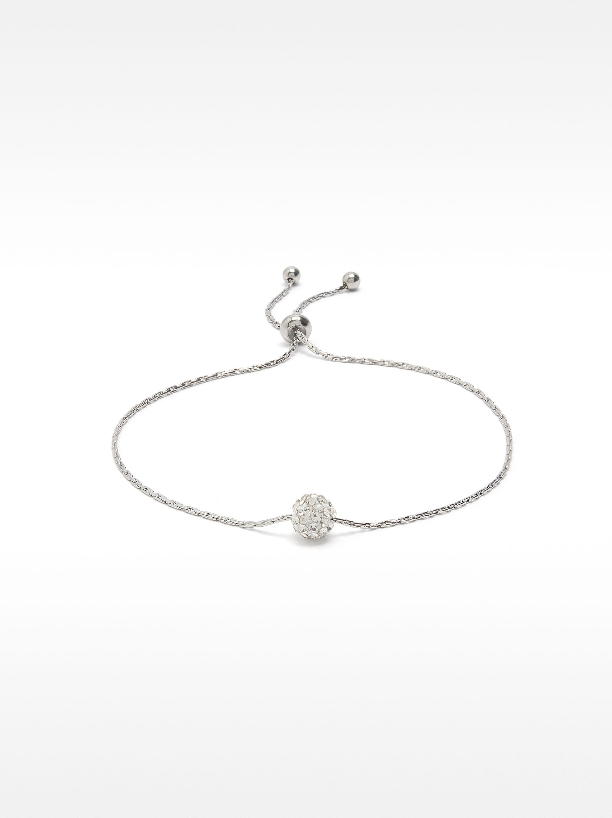 Pulsera Esfera Con Cristales - Acero Inoxidable