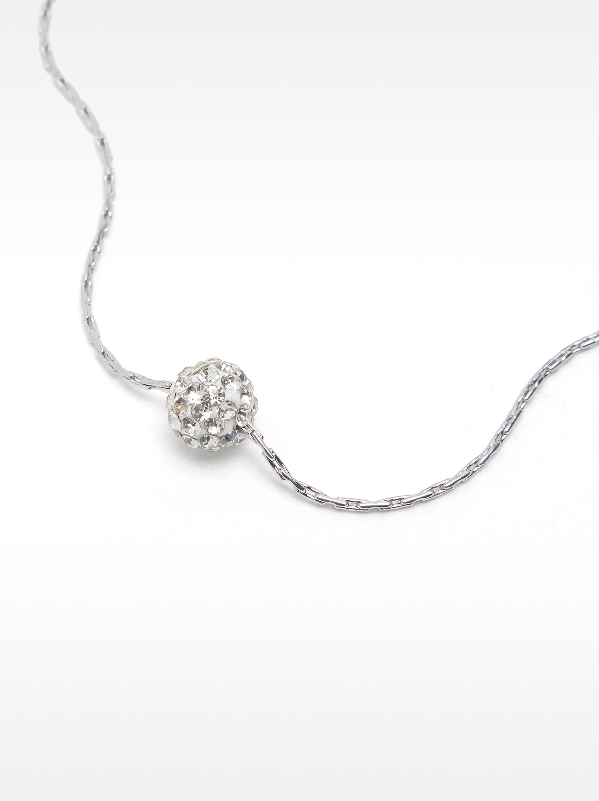 Pulsera Esfera Con Cristales - Acero Inoxidable