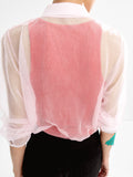 Camisa Semitransparente Con Bolsillo