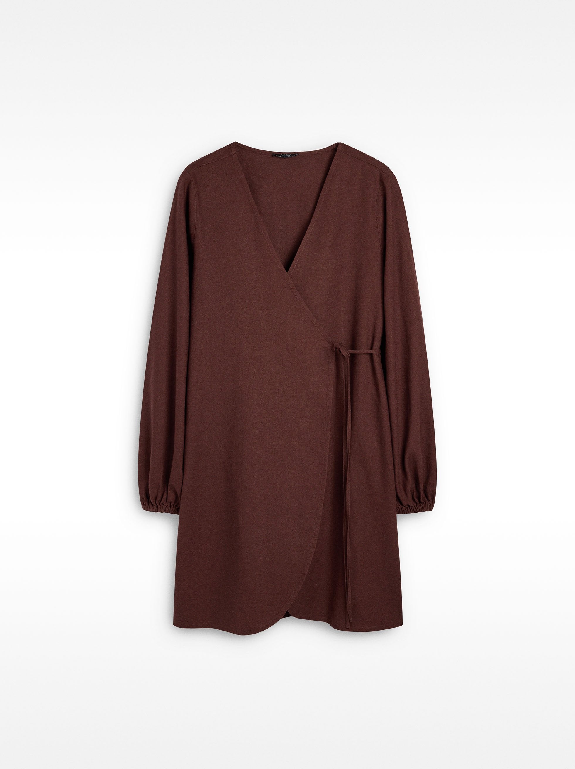 Vestido Cruzado Mezcla De Lino