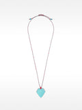 Collar Largo Corazón De Abalorios