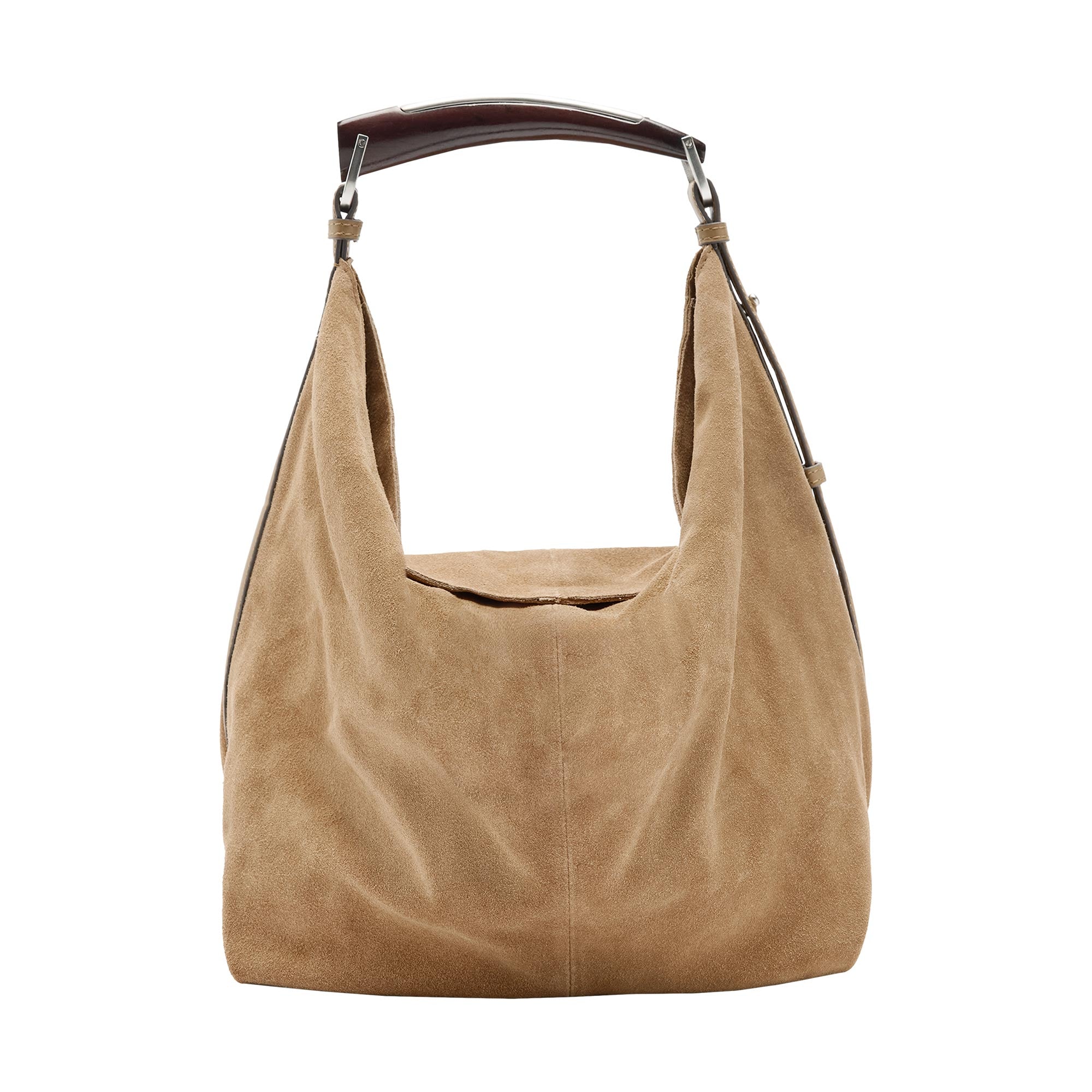 Bolso De Hombro De Piel Serraje