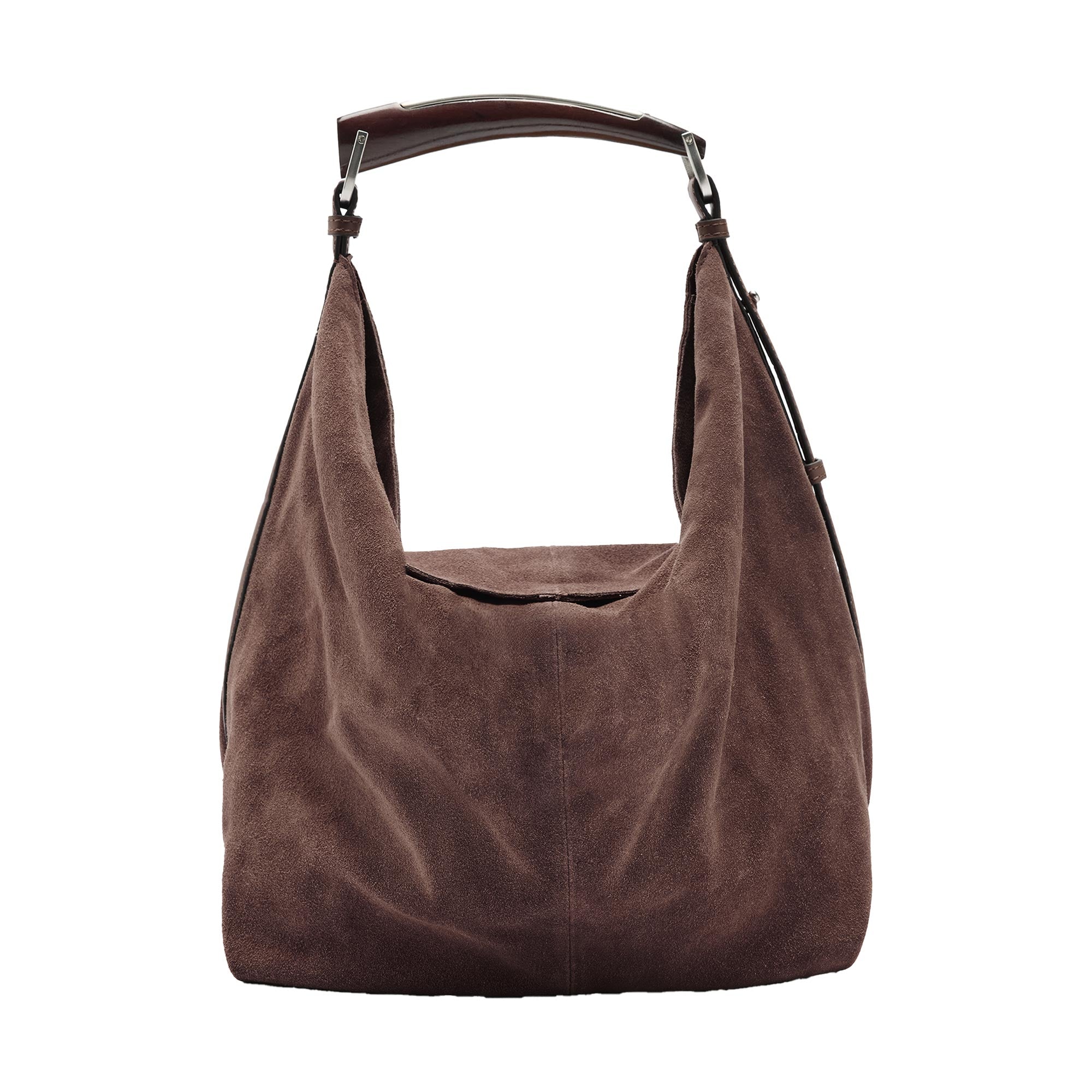 Bolso De Hombro De Piel Serraje