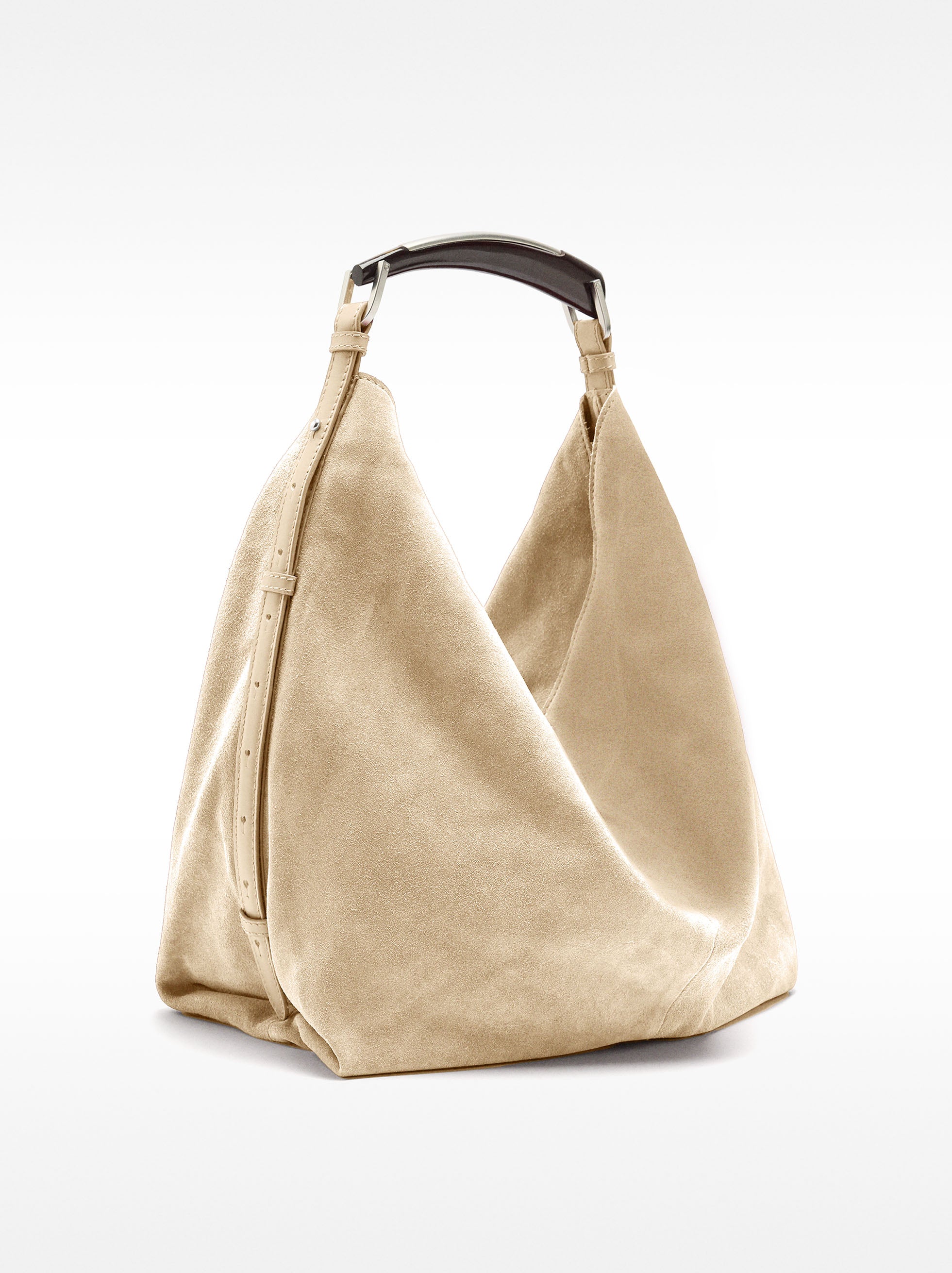 Cartera De Hombro De Cuero Serraje