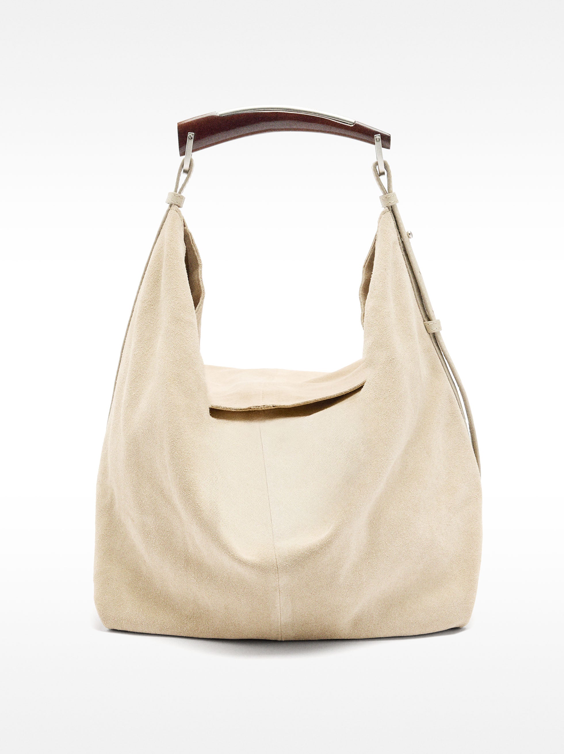 Cartera De Hombro De Cuero Serraje