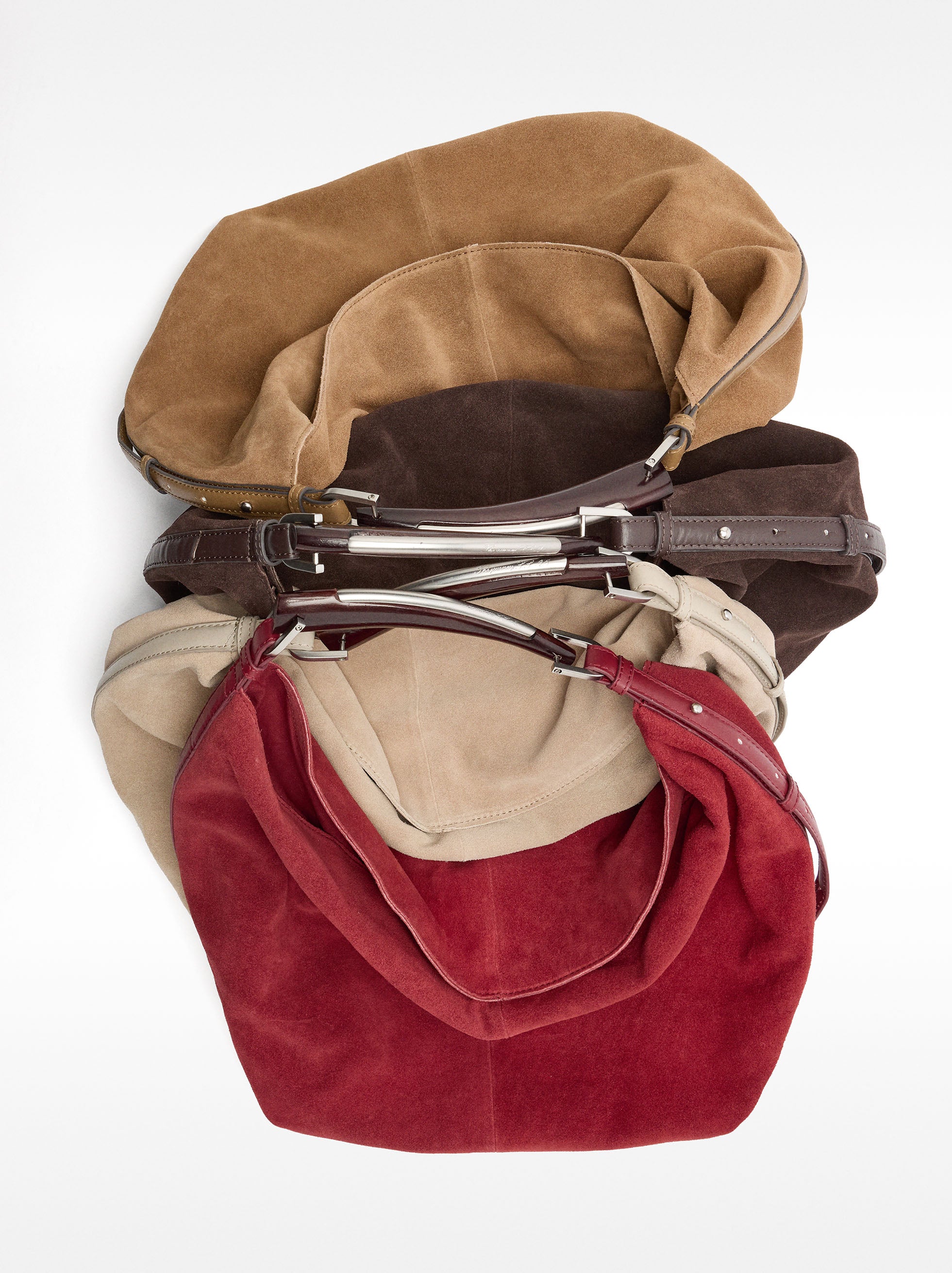 Cartera De Hombro De Cuero Serraje