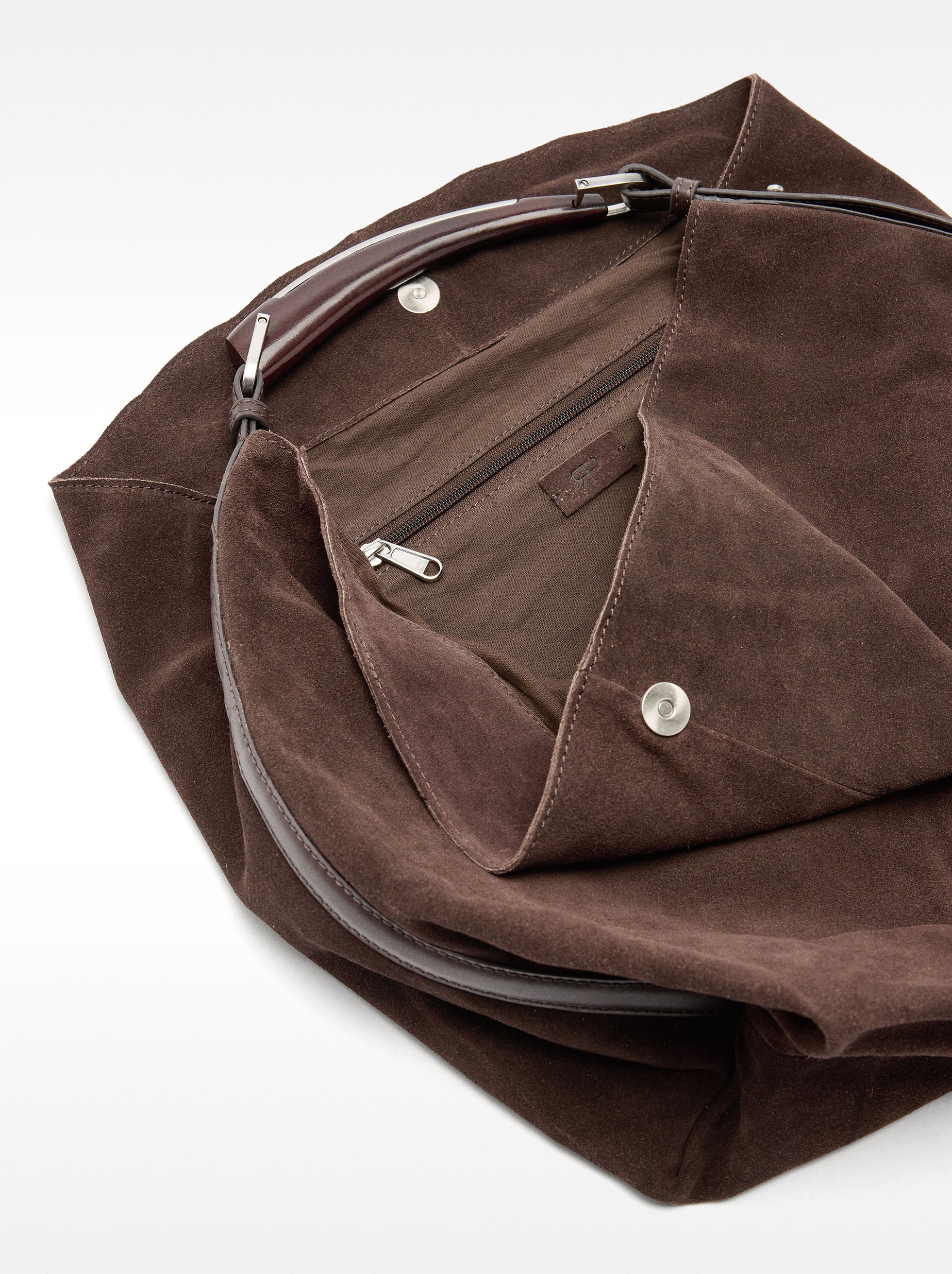 Cartera De Hombro De Cuero Serraje