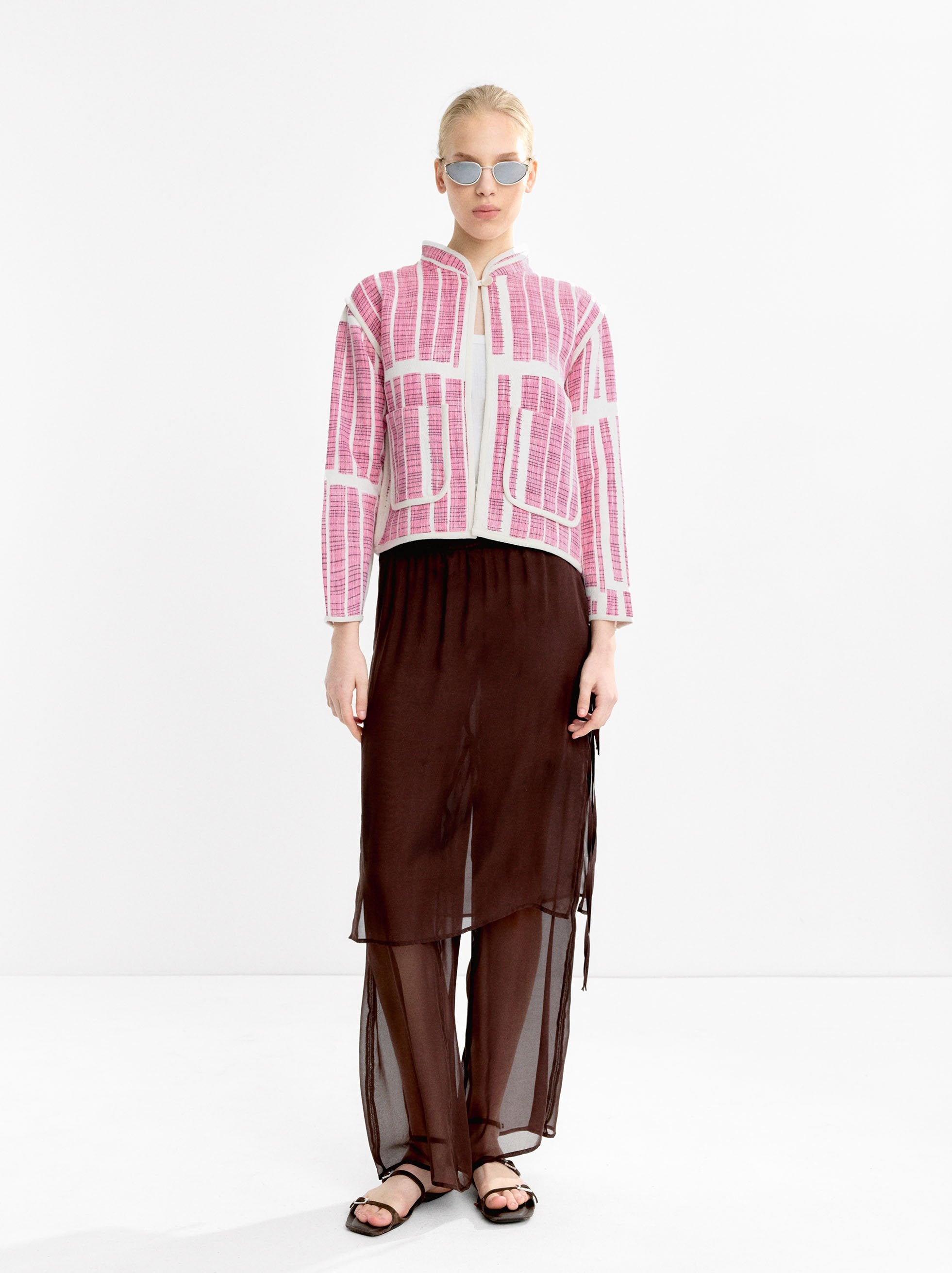 Chaqueta 100% Algodón A Rayas