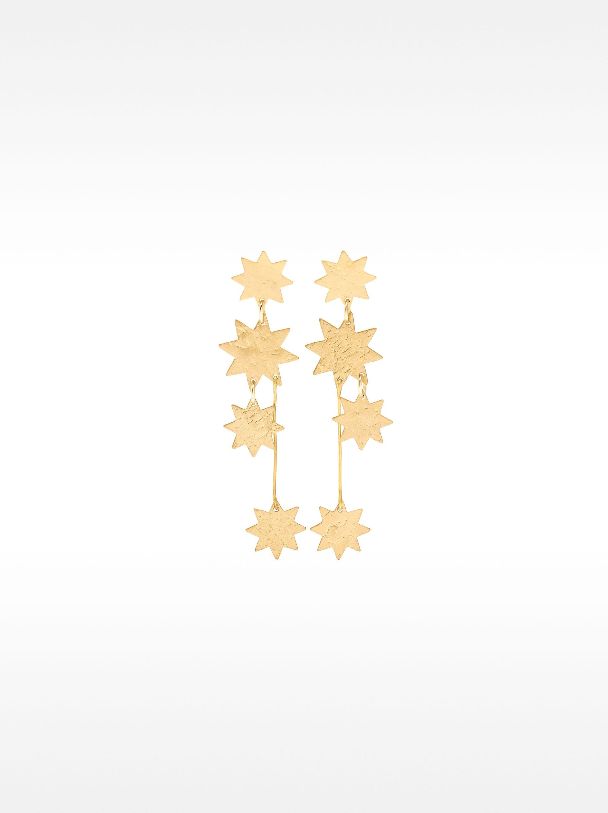 Pendientes Largos Con Estrellas