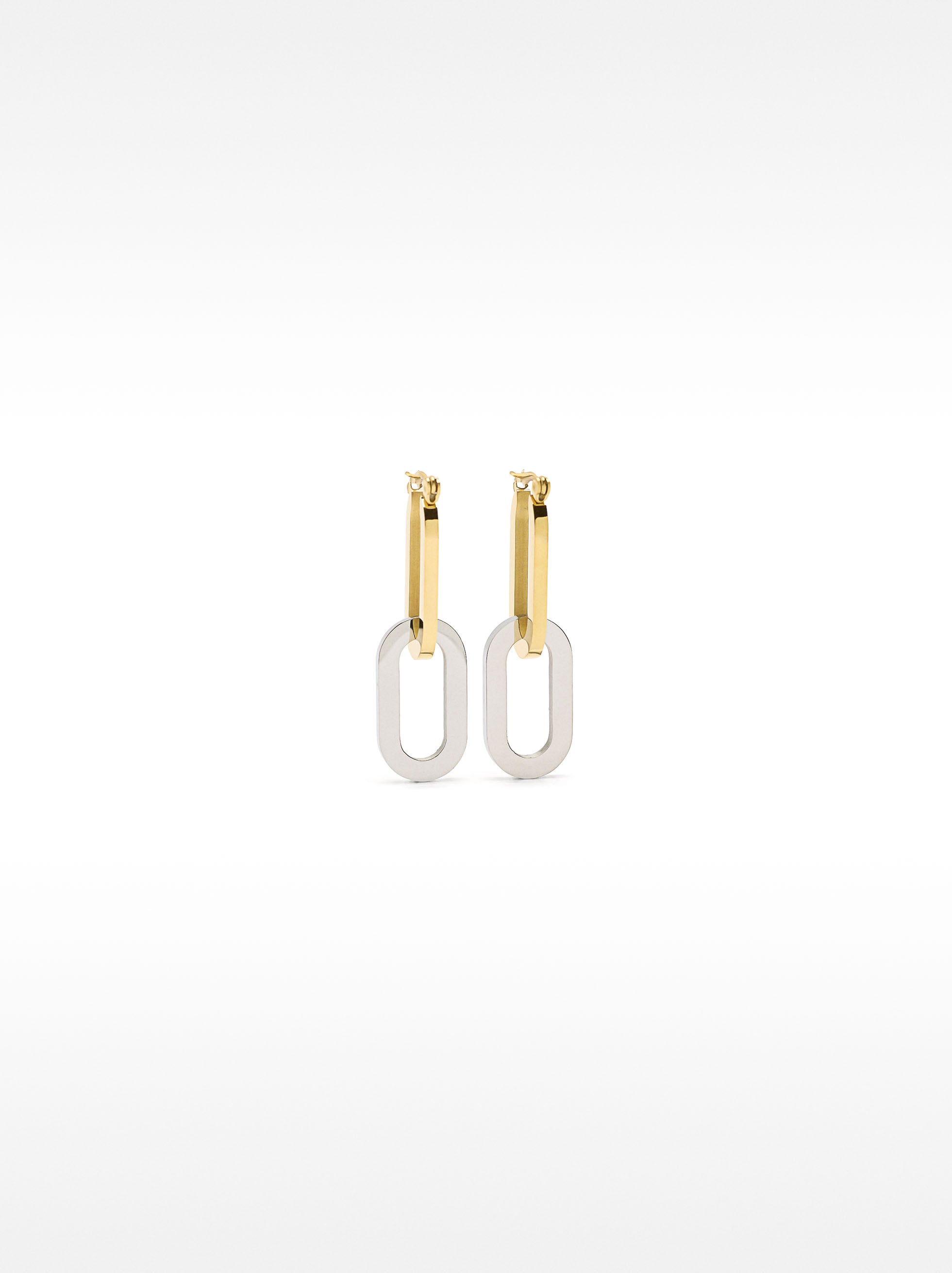 Pendientes Largos Bicolor - Acero Inoxidable