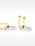 Pendientes Largos Bicolor - Acero Inoxidable