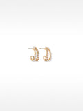 Aros Con Efecto Doble Y Circonitas