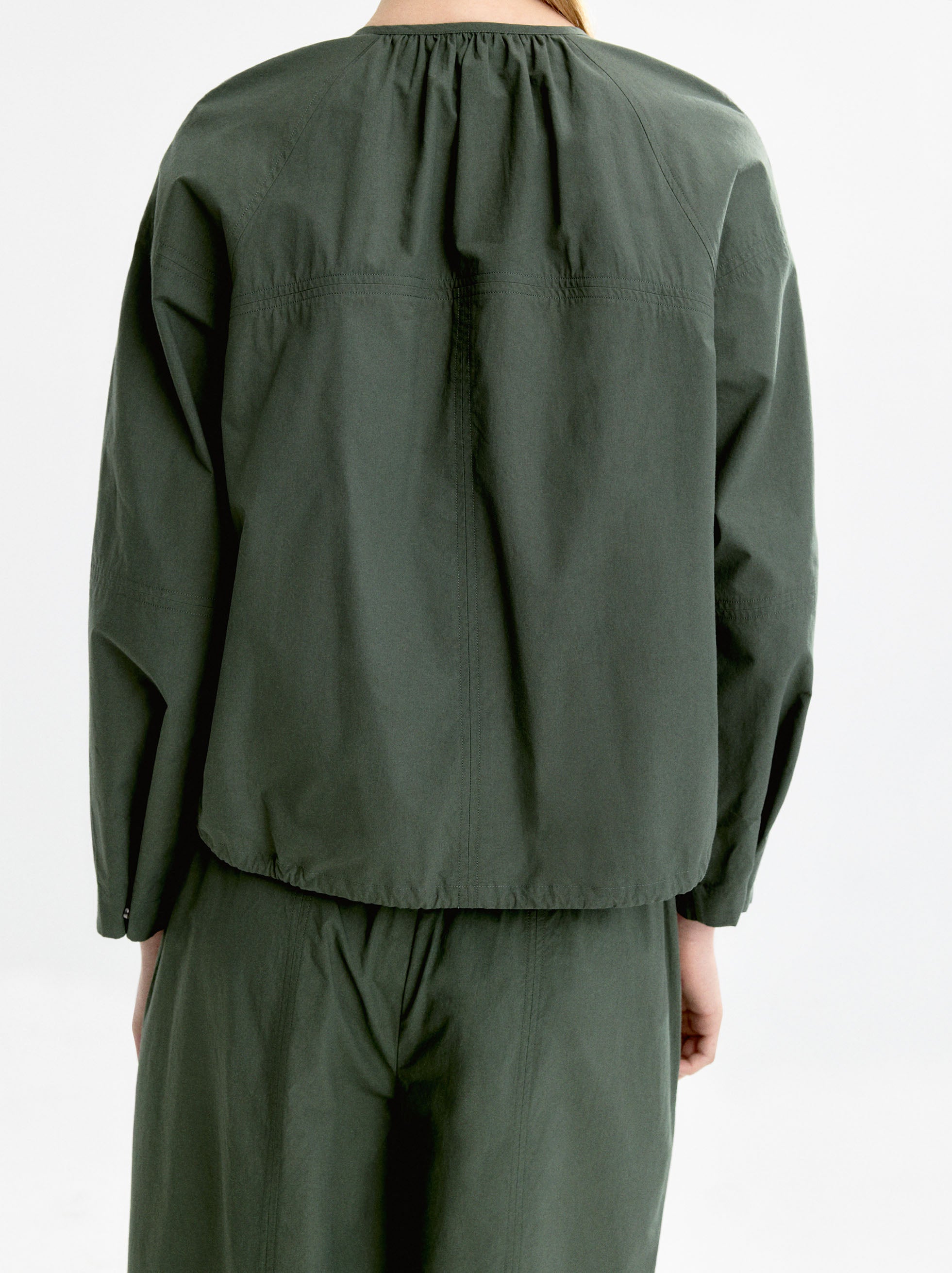 Camisa De 100% Algodón Con Fruncido