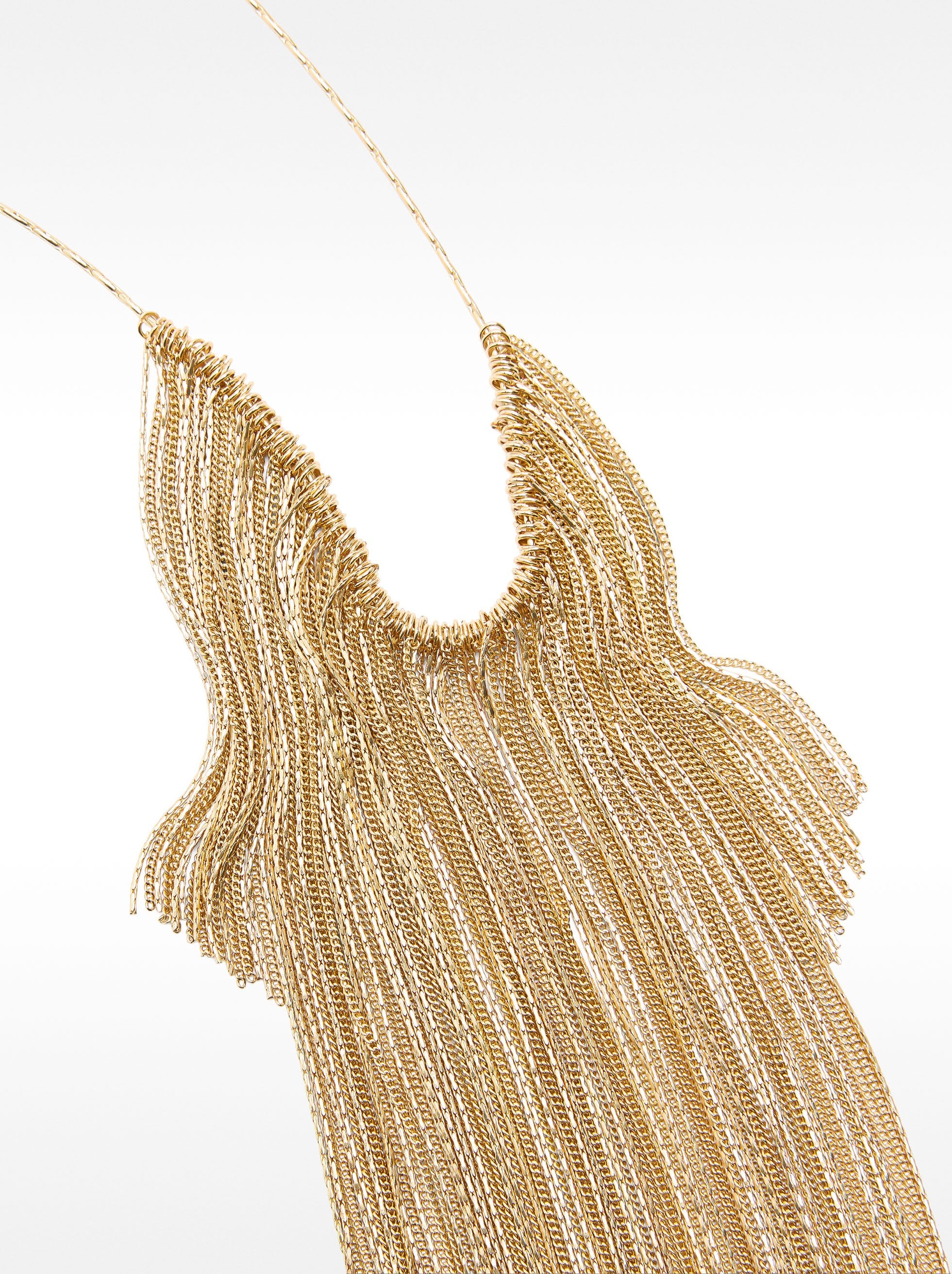 Collar Corto Con Cadenas Largas