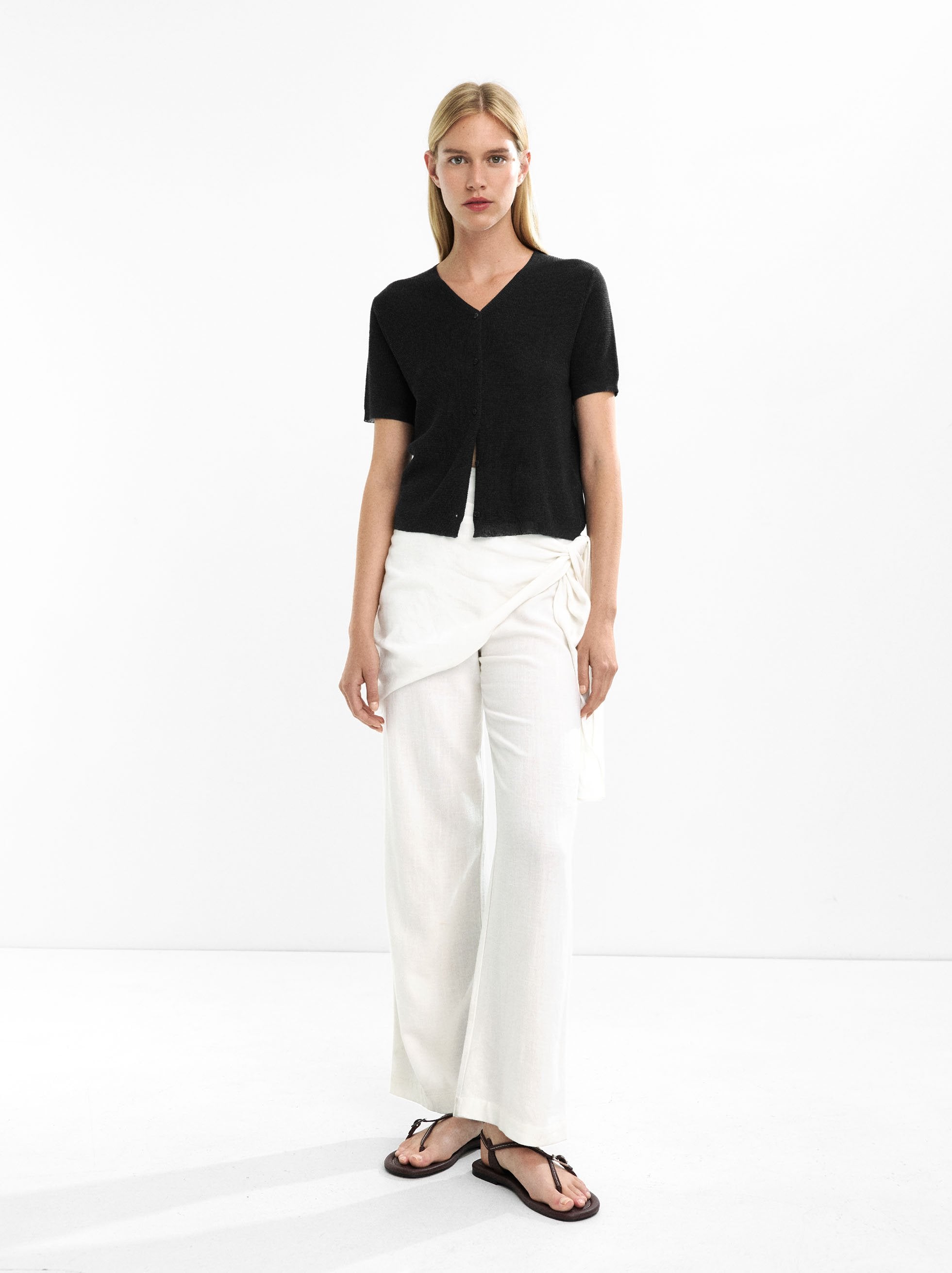 Cárdigan De Punto Manga Corta