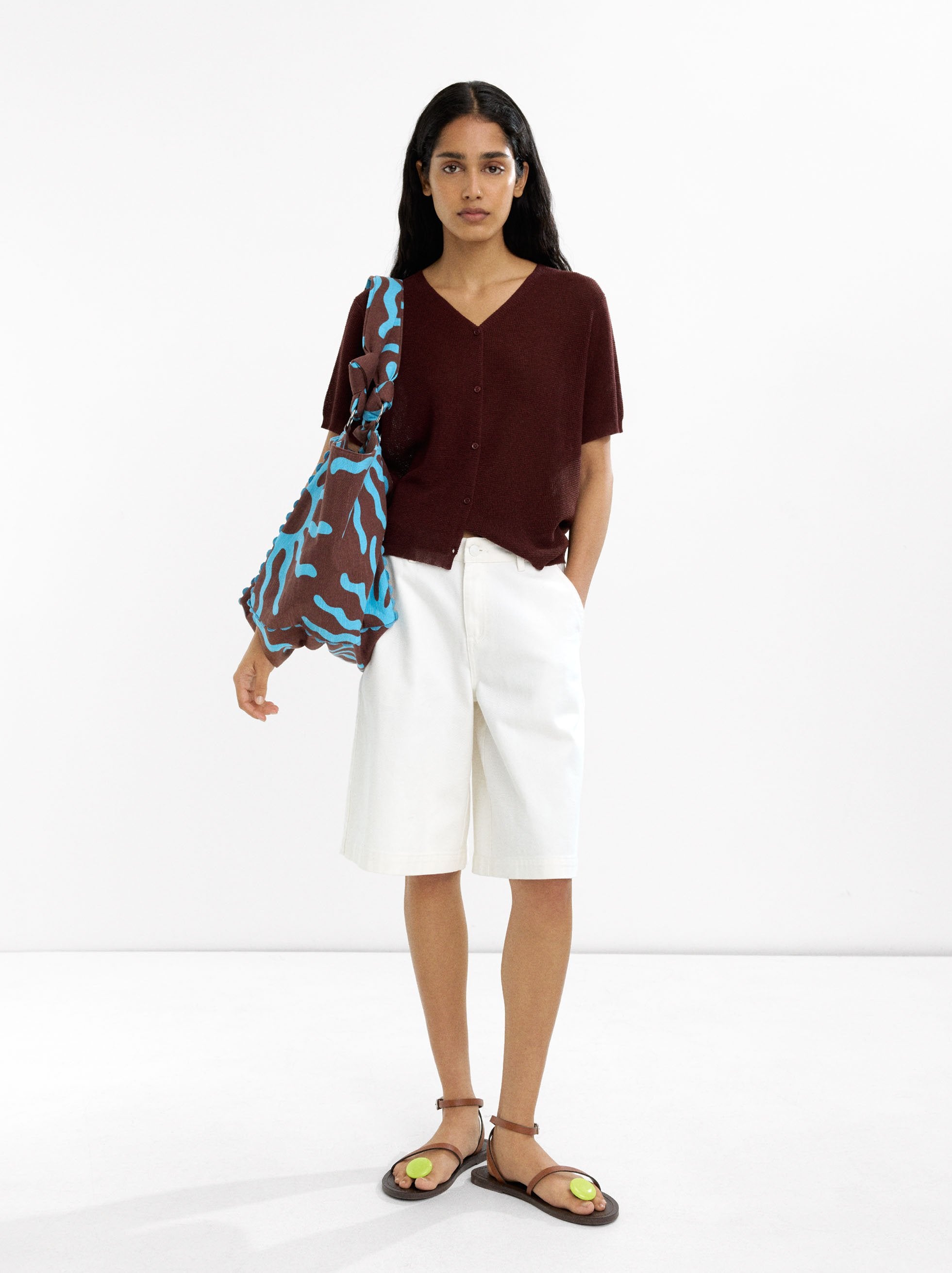 Cárdigan De Punto Manga Corta