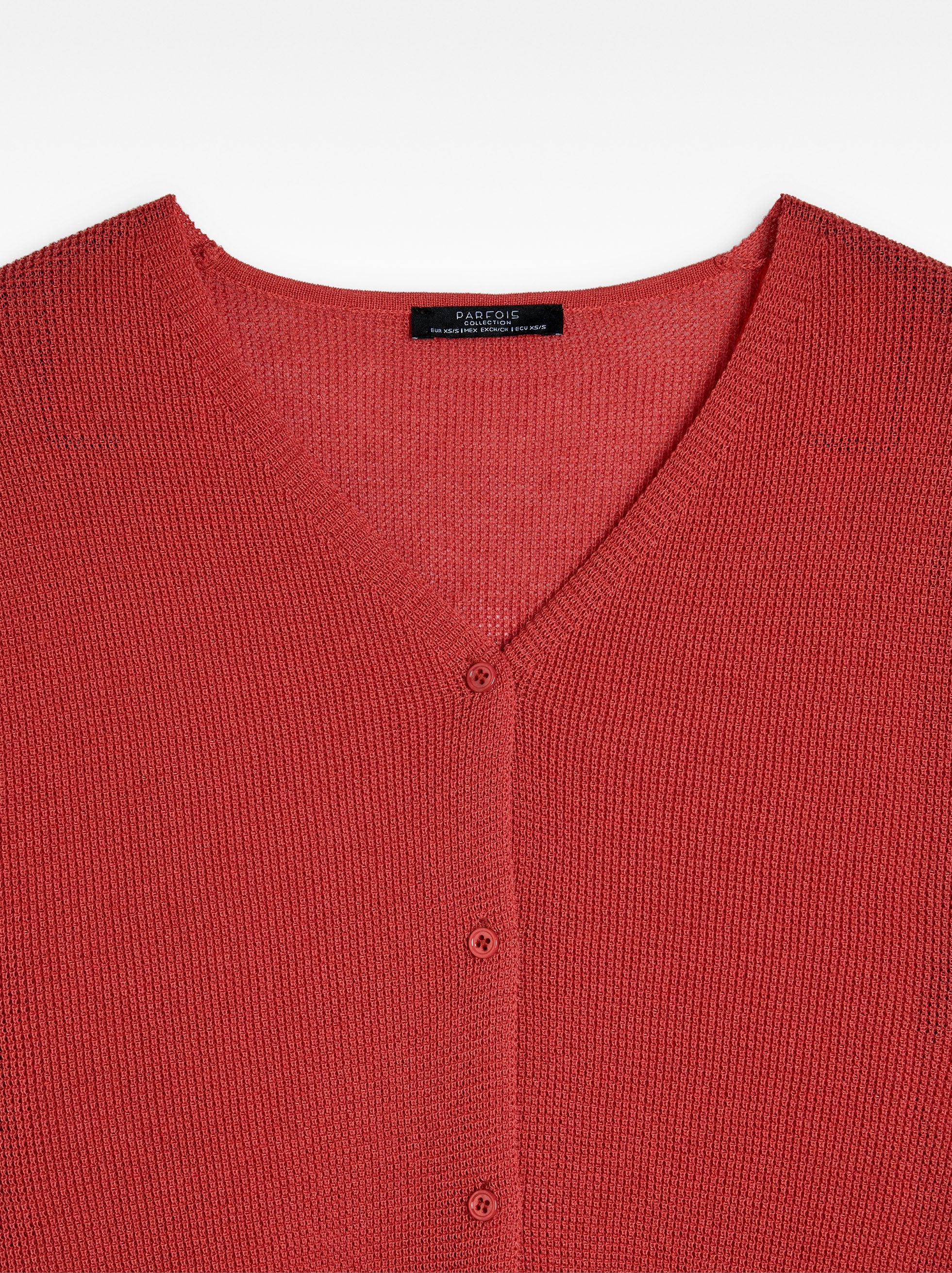 Cárdigan De Punto Manga Corta