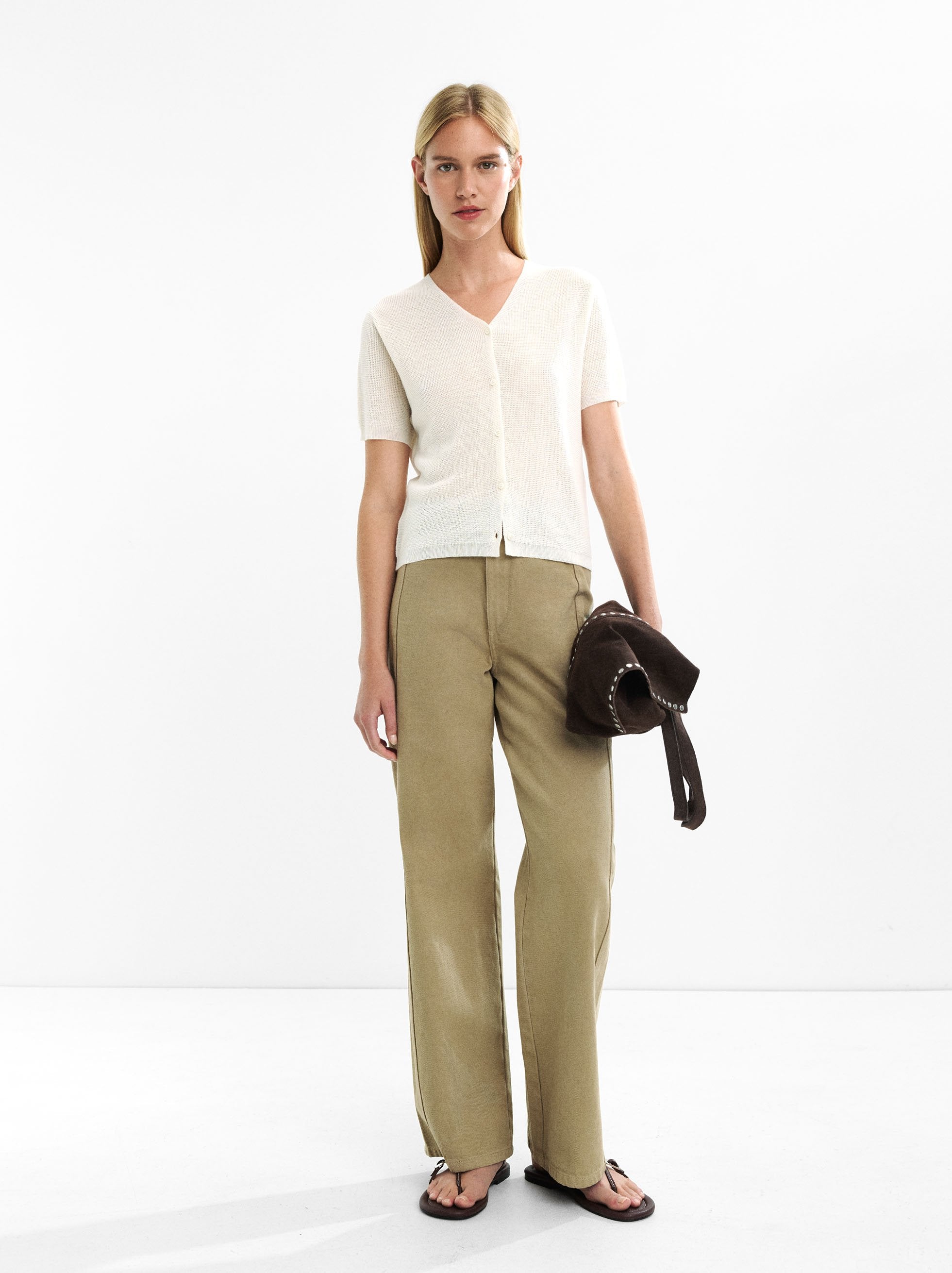 Cárdigan De Punto Manga Corta