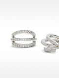 Pendientes Con Efecto Triple Y Circonitas