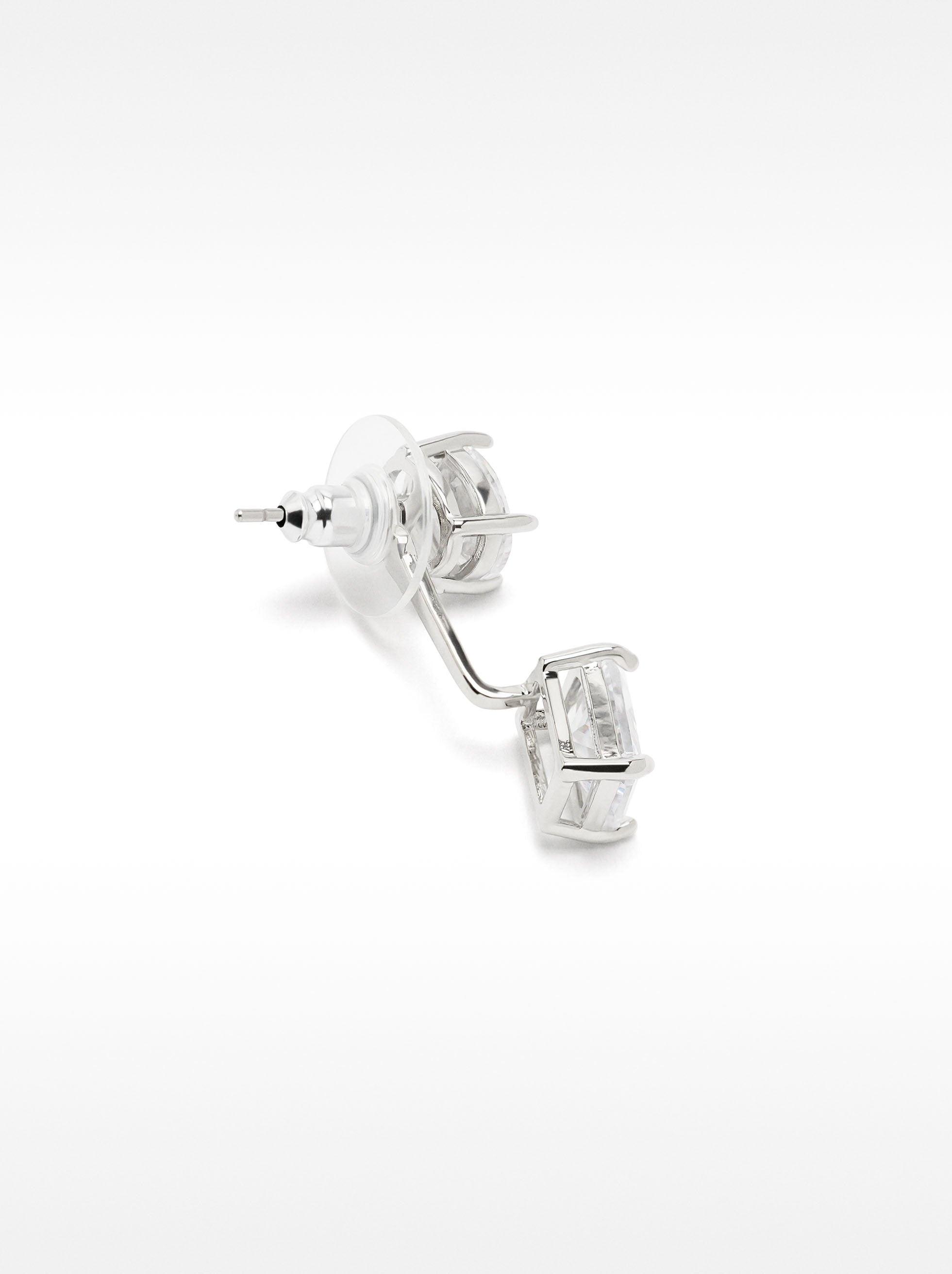 Pendientes Ear Jacket Con Circonitas