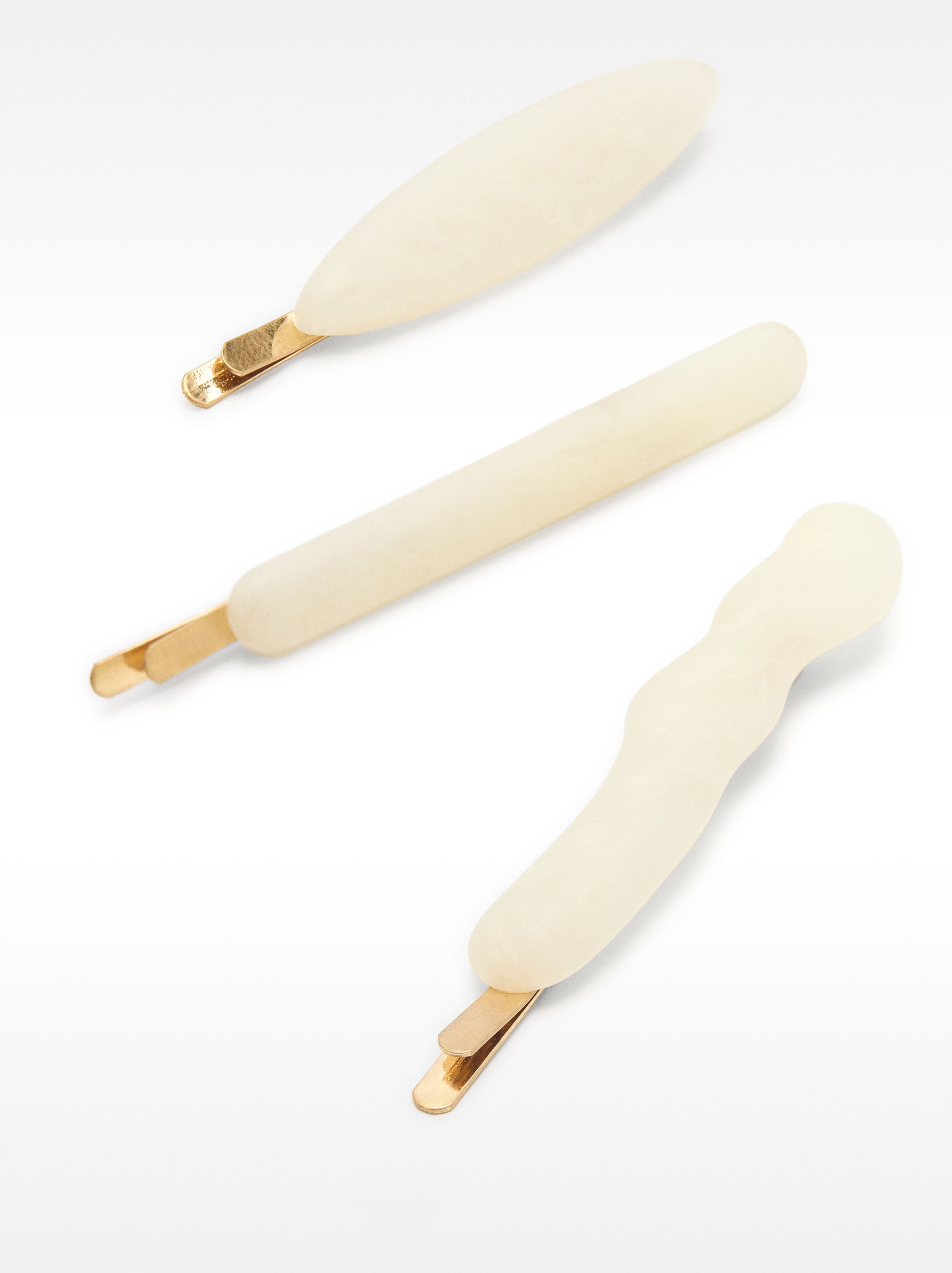 Horquillas Con Resina Efecto Piedra