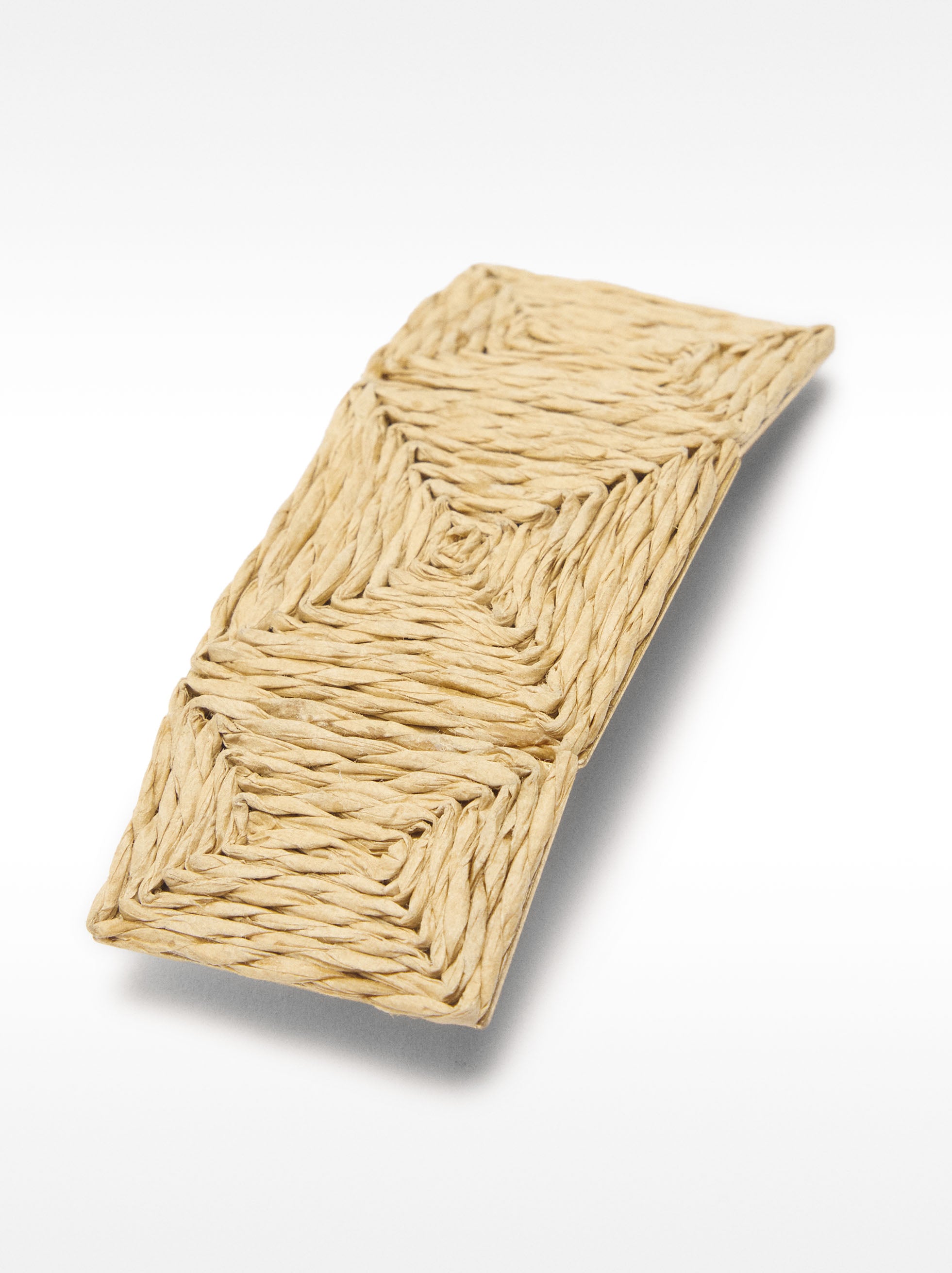 Pinza Francesa Rectangular Con Efecto Rafia
