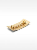 Pinza Francesa Rectangular Con Efecto Rafia