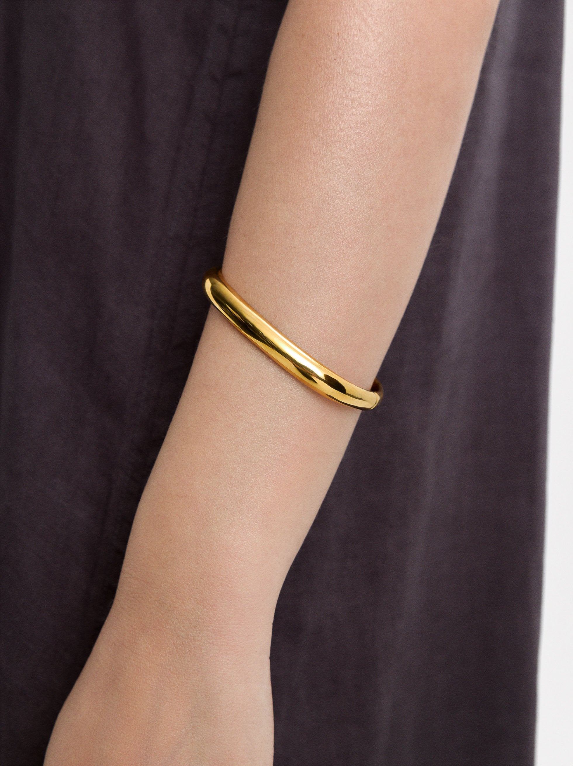 Pulsera Rígida Ovalada - Acero Inoxidable