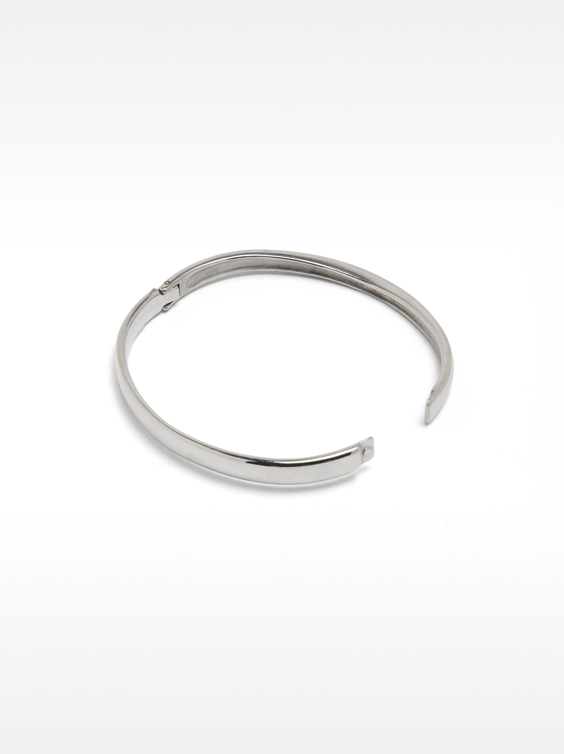 Pulsera Rígida Con Cristales - Acero Inoxidable