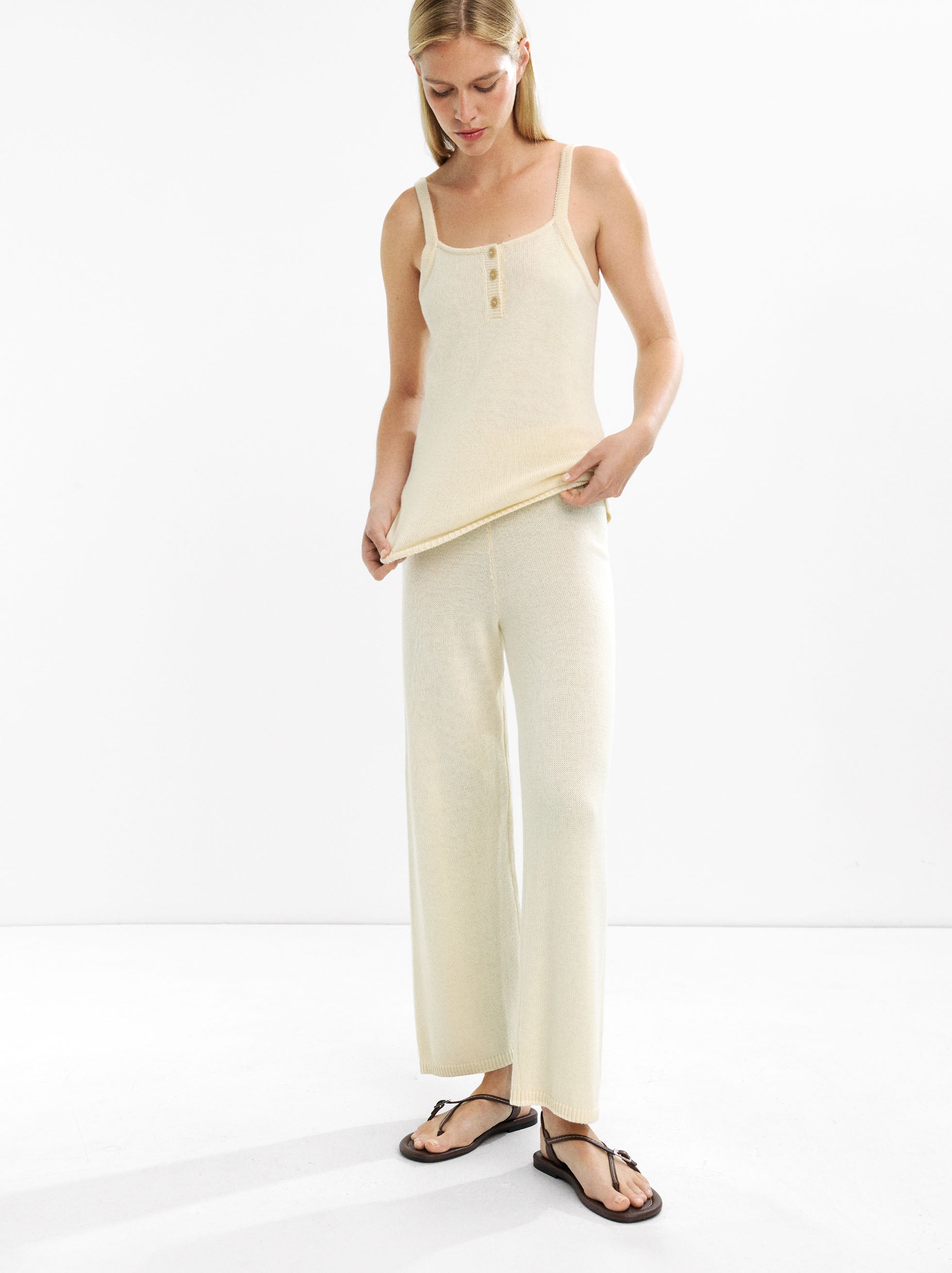 Top De Punto Con Tirantes 100% Algodón