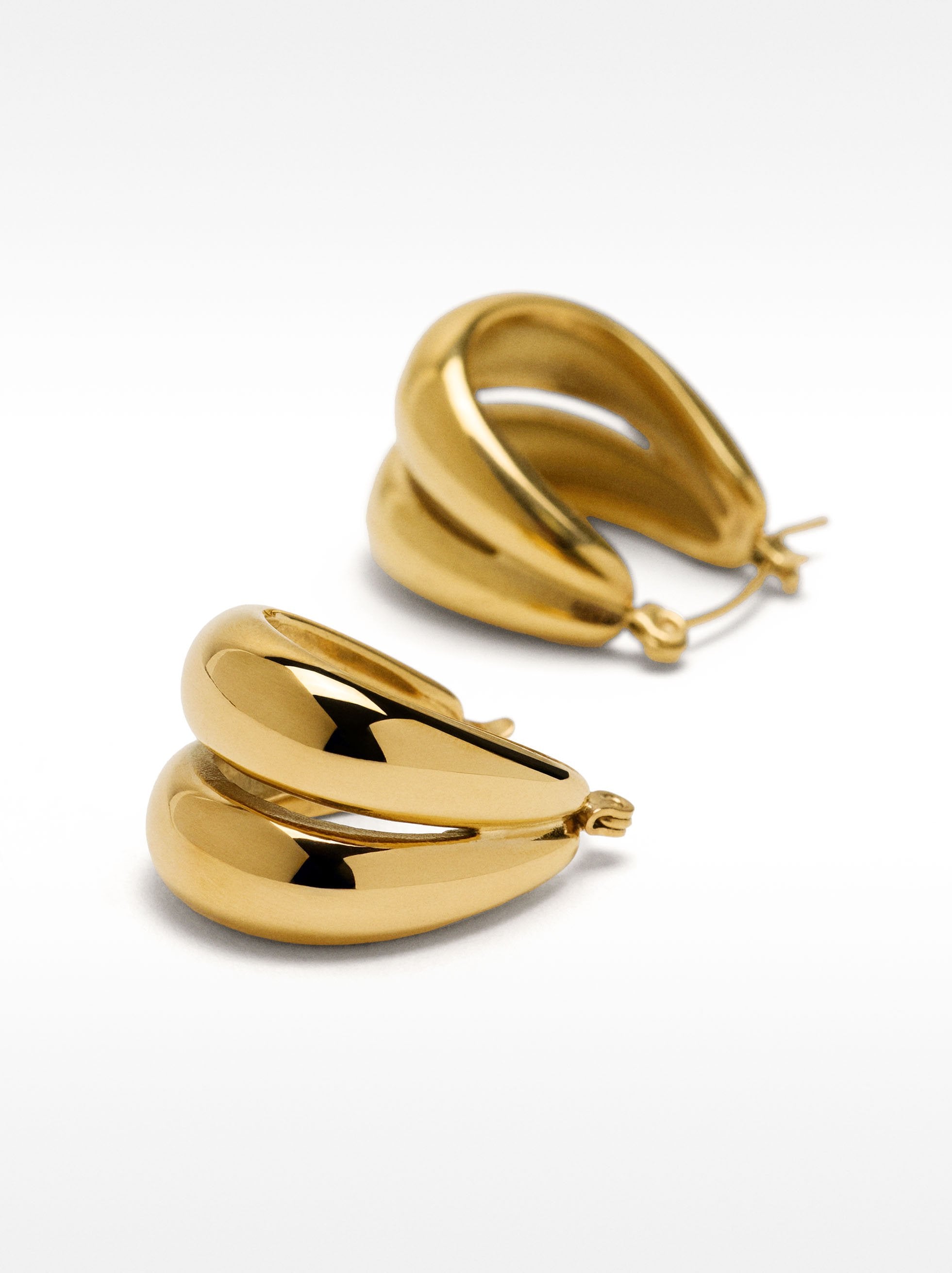 Aros Con Efecto Doble - Acero Inoxidable