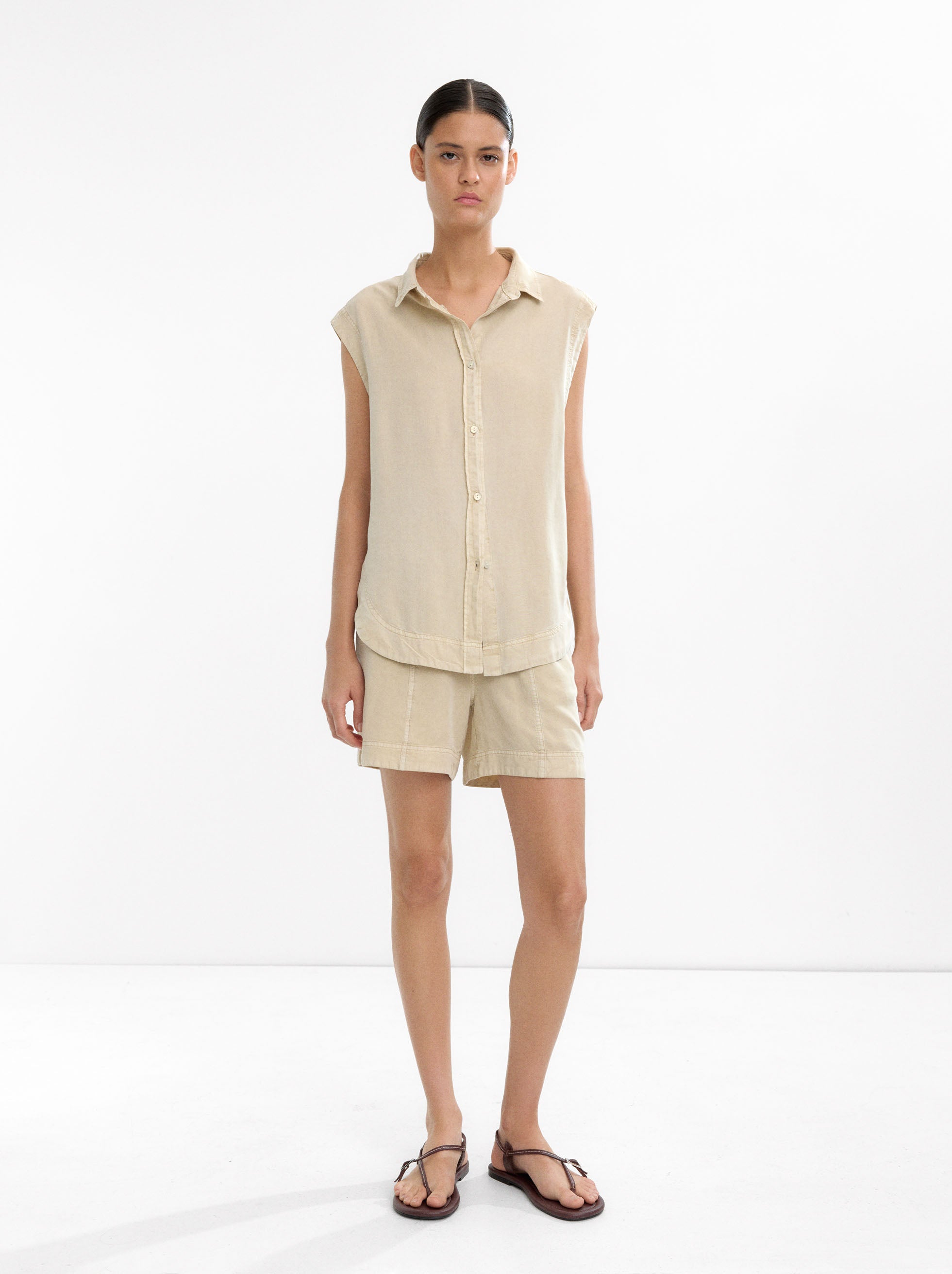 Camisa Sin Mangas 100% Lyocell