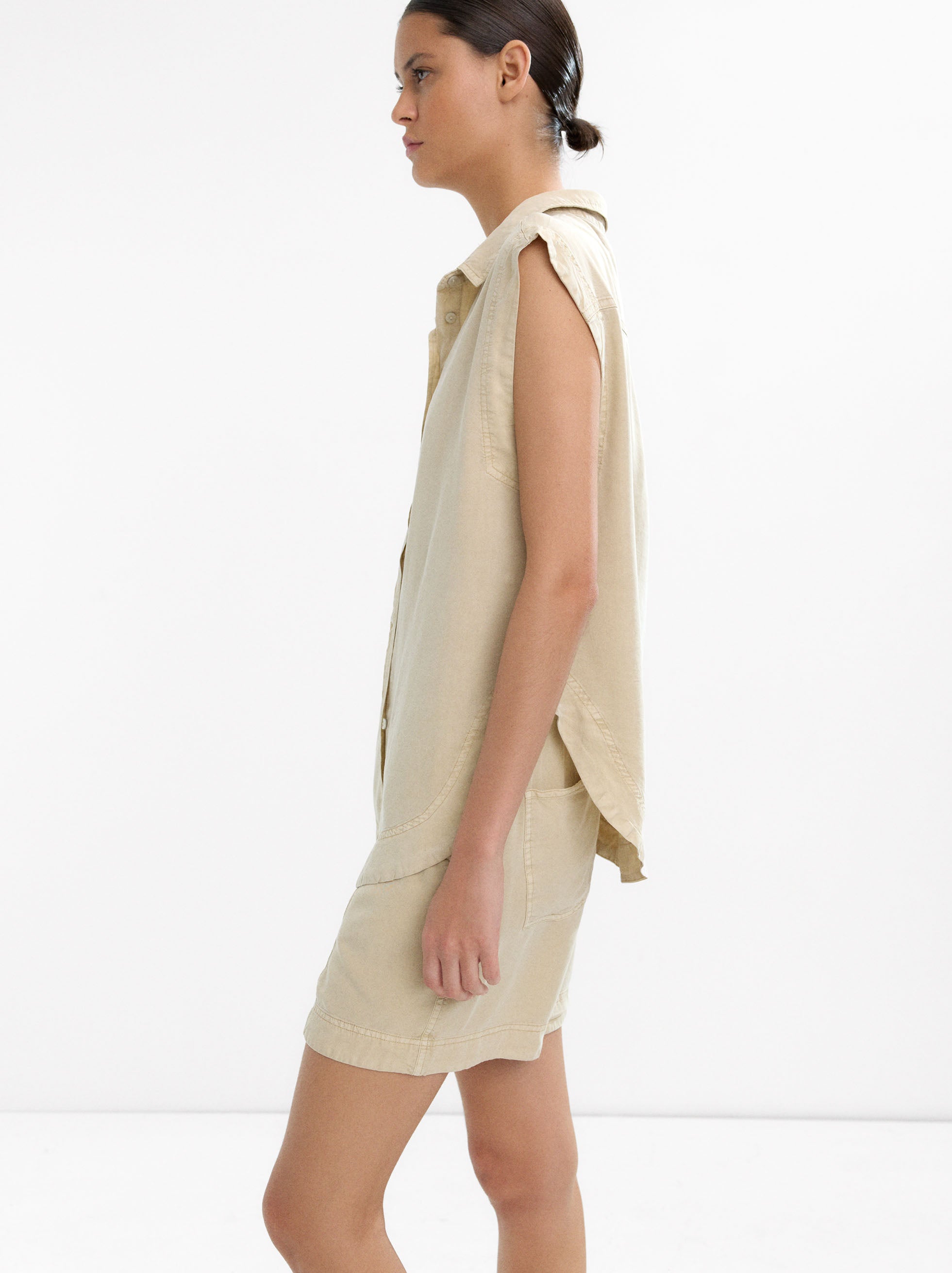 Camisa Sin Mangas 100% Lyocell