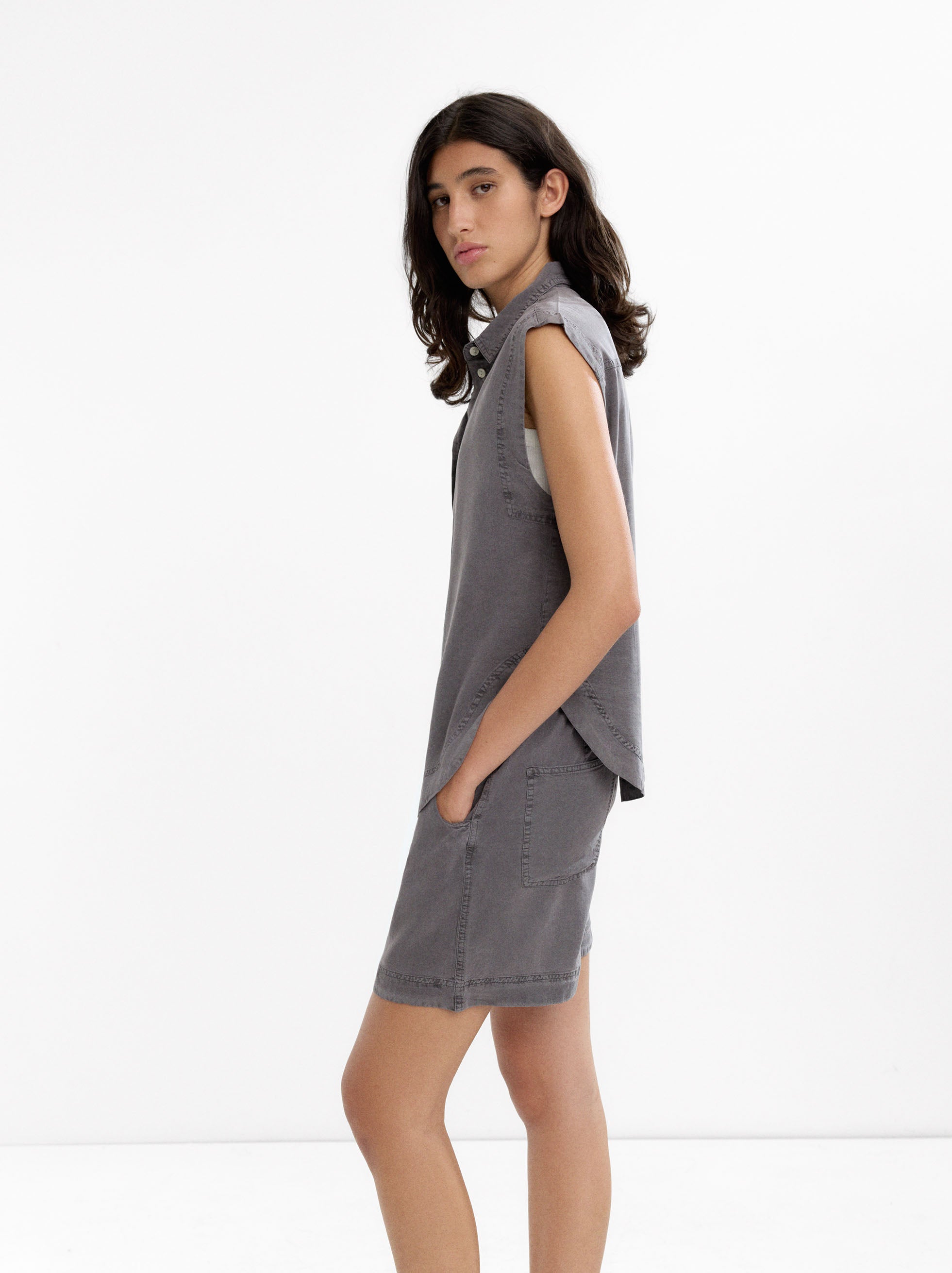 Camisa Sin Mangas 100% Lyocell